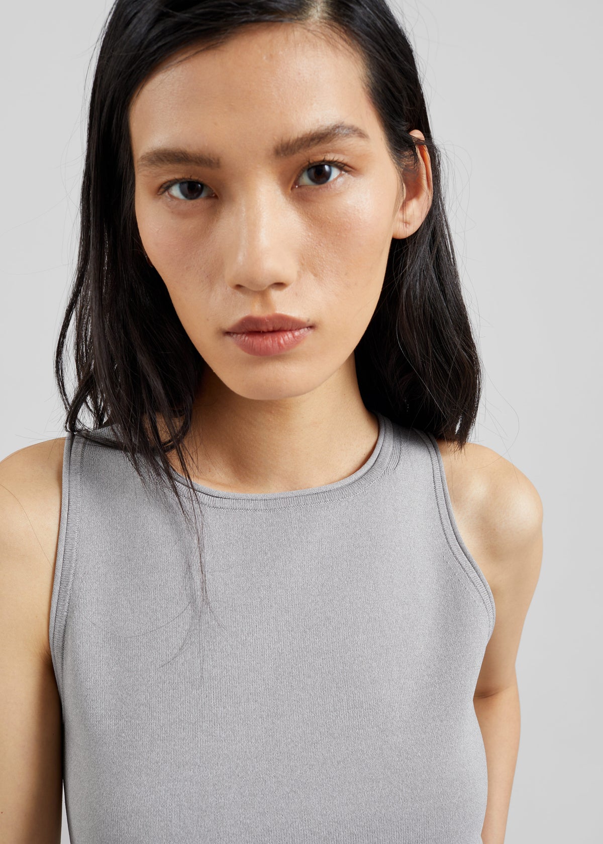 Kinna Knit Sleeveless Top - Grey - 3