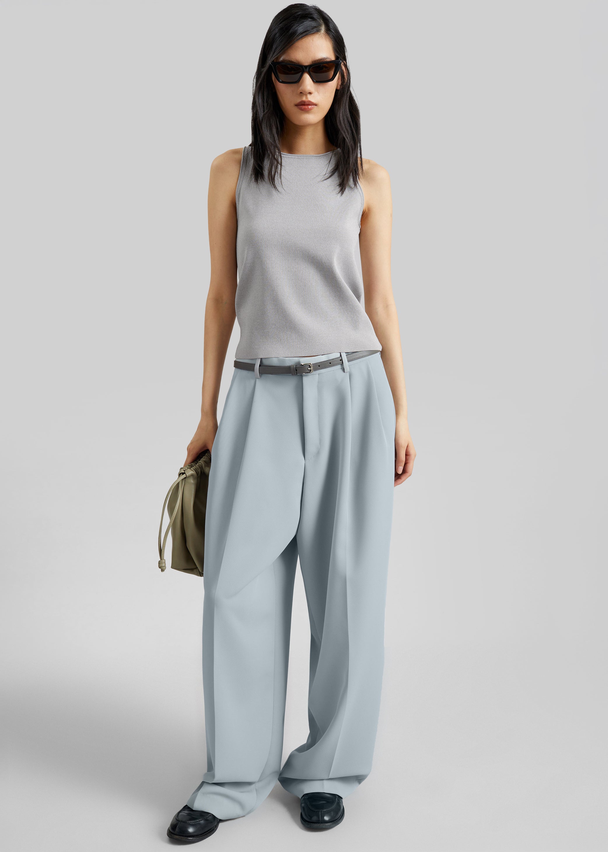 Shop the look image for Kinna Knit Sleeveless Top - Grey