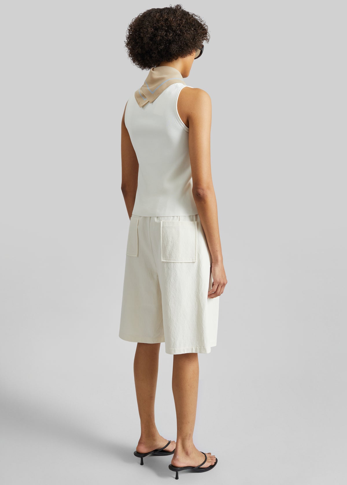 Kinna Knit Sleeveless Top - Ivory - 7