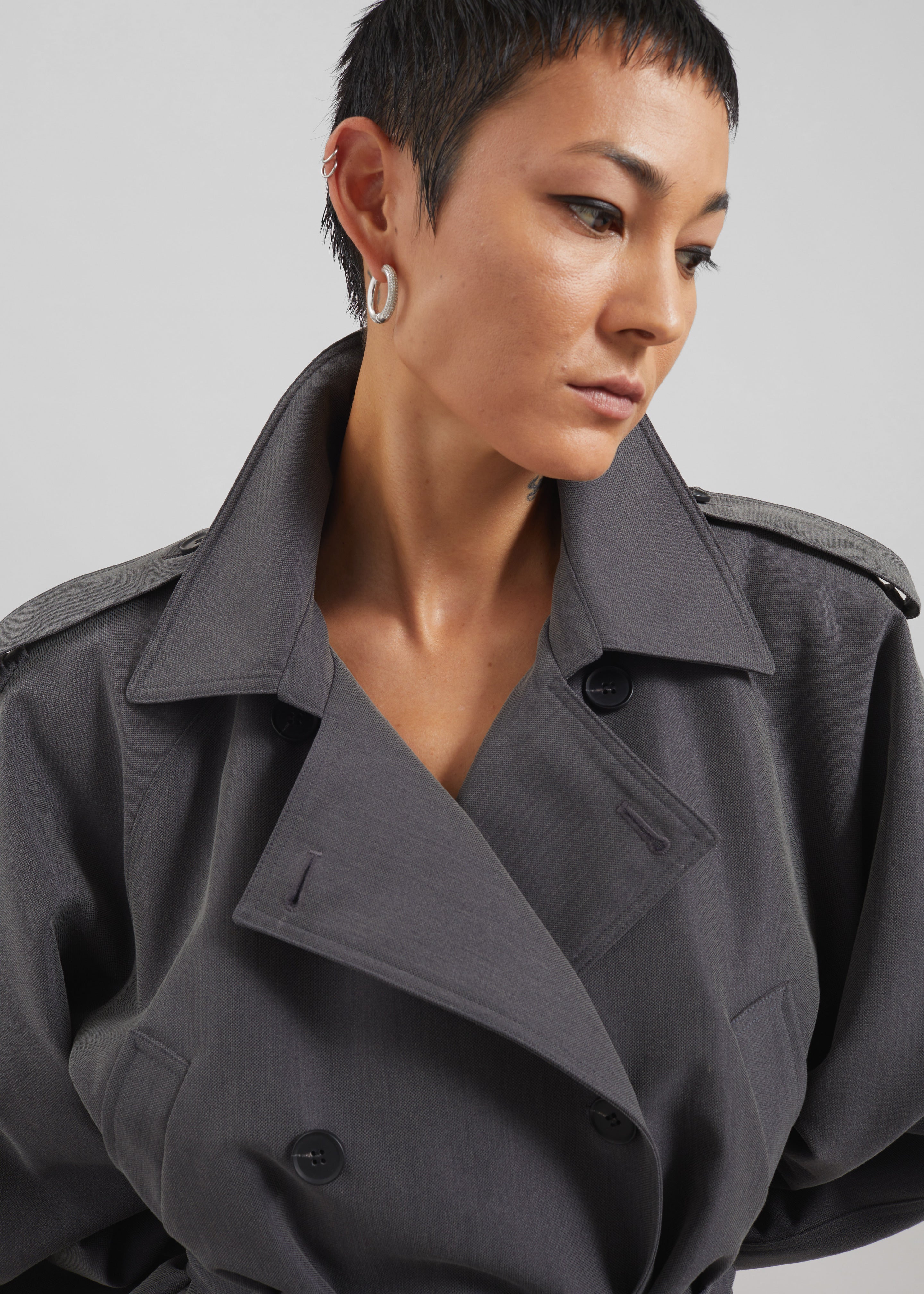 ジャケット・アウター RANCLIC bell sleeve short trench coat bell sleeve short trench coat – RANCLIC
