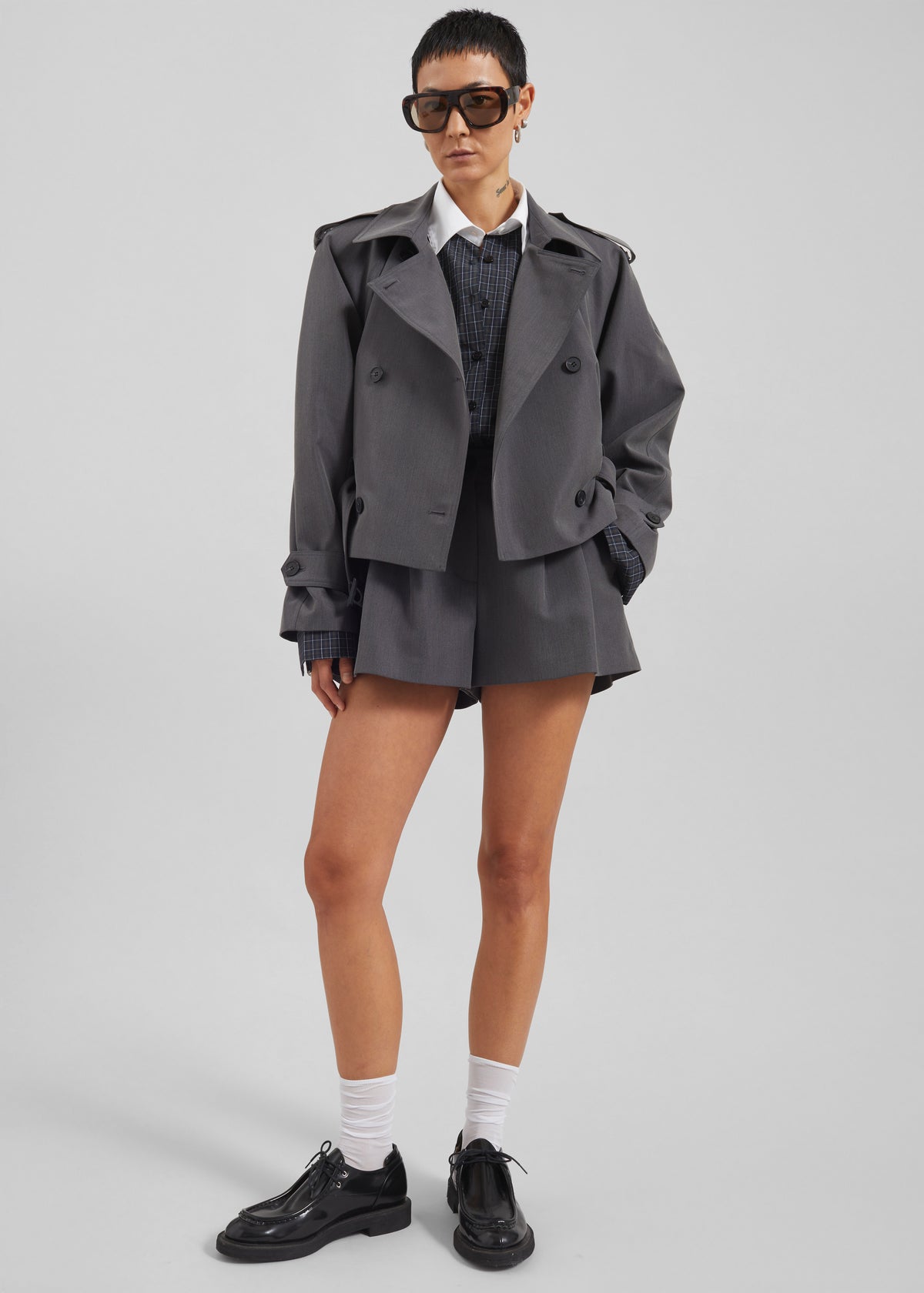 Kinsley Mini Shorts - Grey