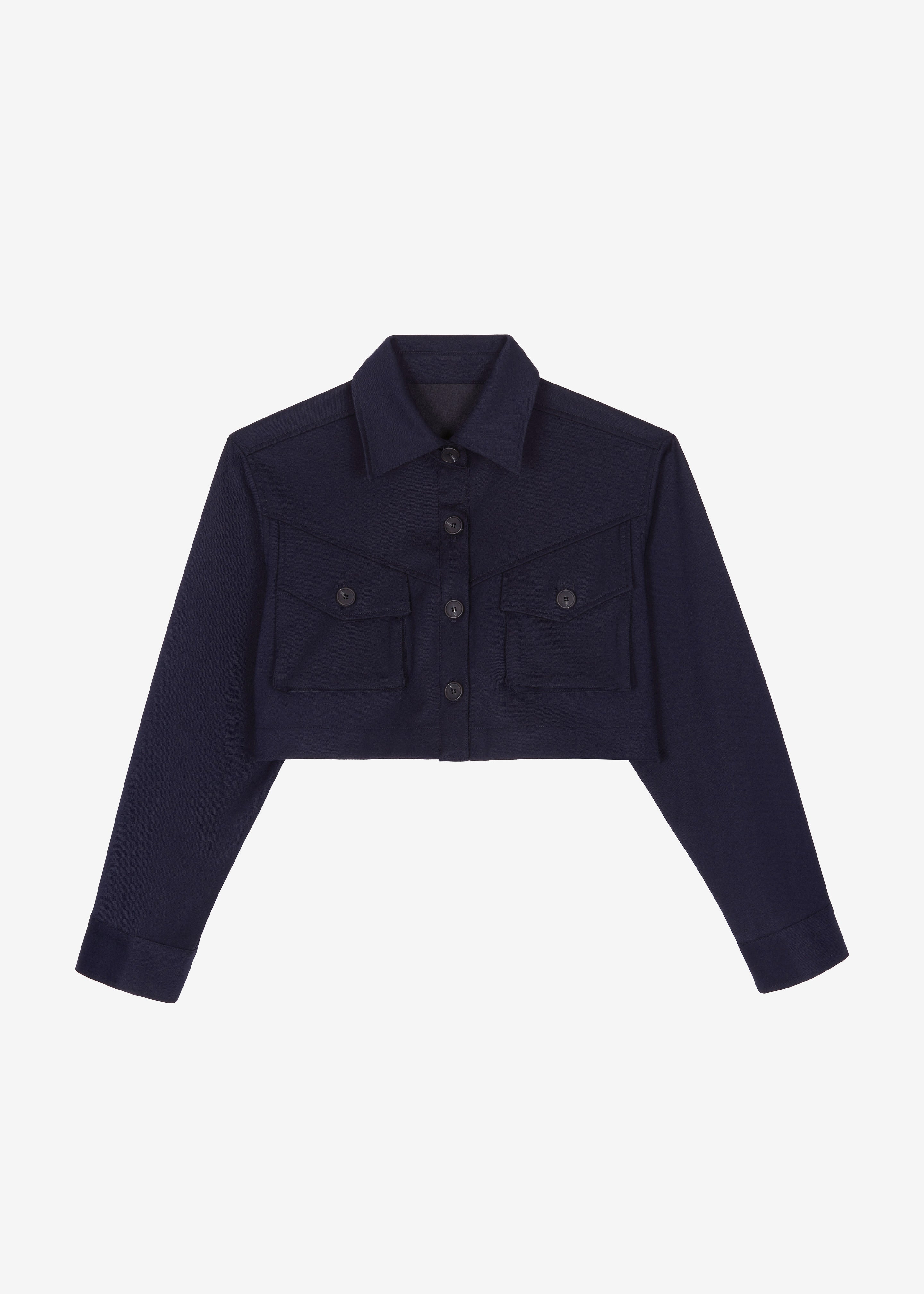 Kiora Cropped Jacket - Navy - 9