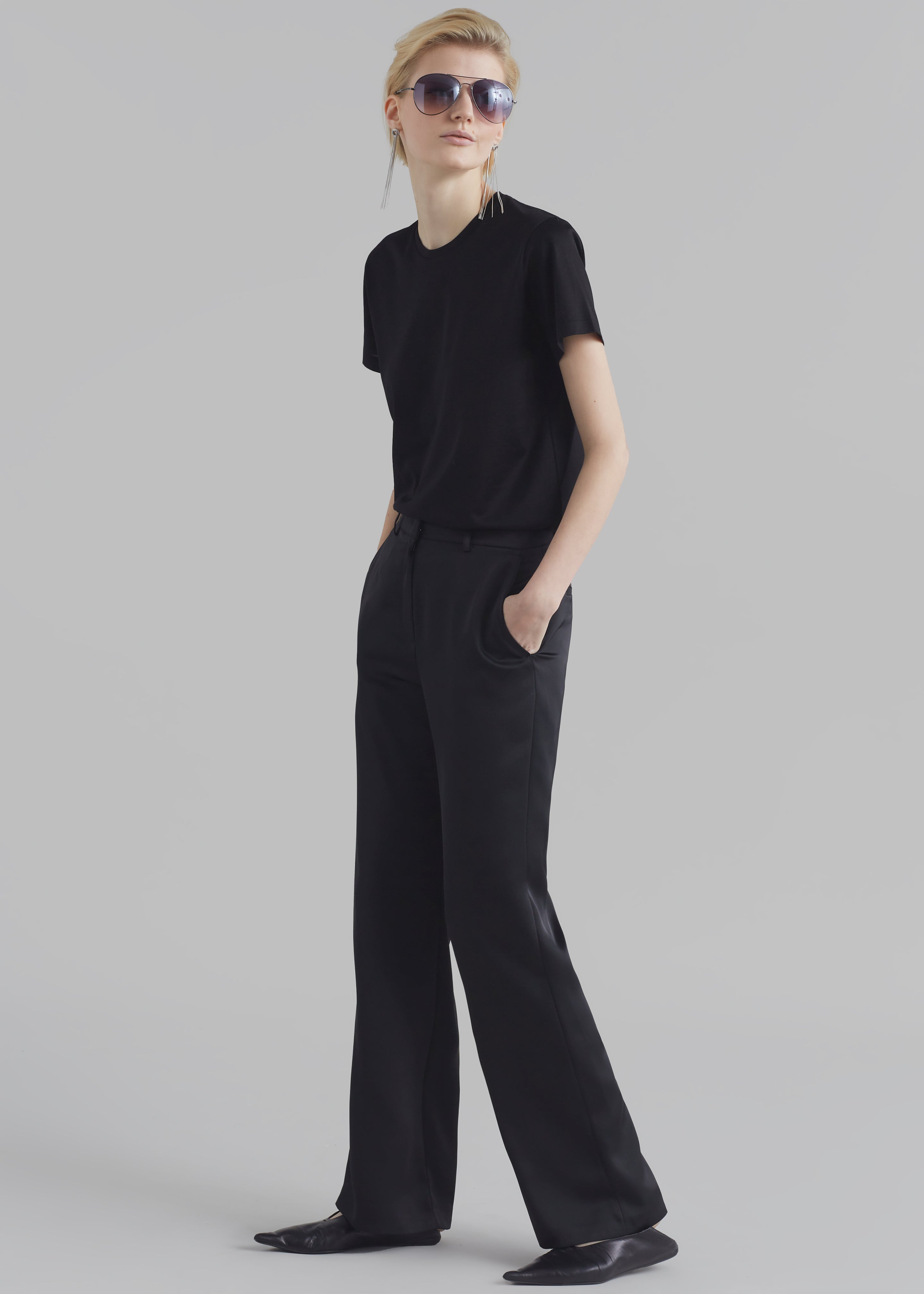 Loewe Silk Trousers in Black | Lyst