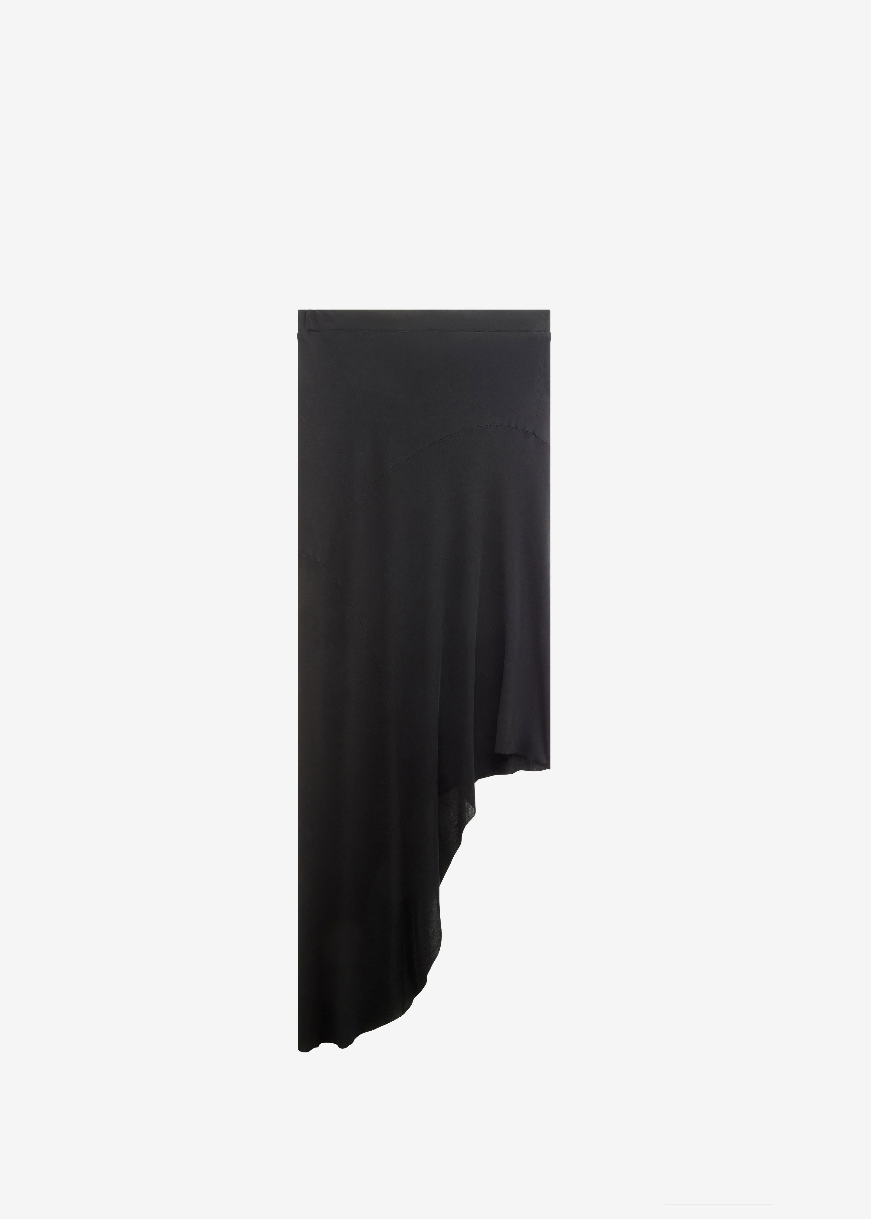 Kitty Sheer Asymmetric Skirt - Black – The Frankie Shop