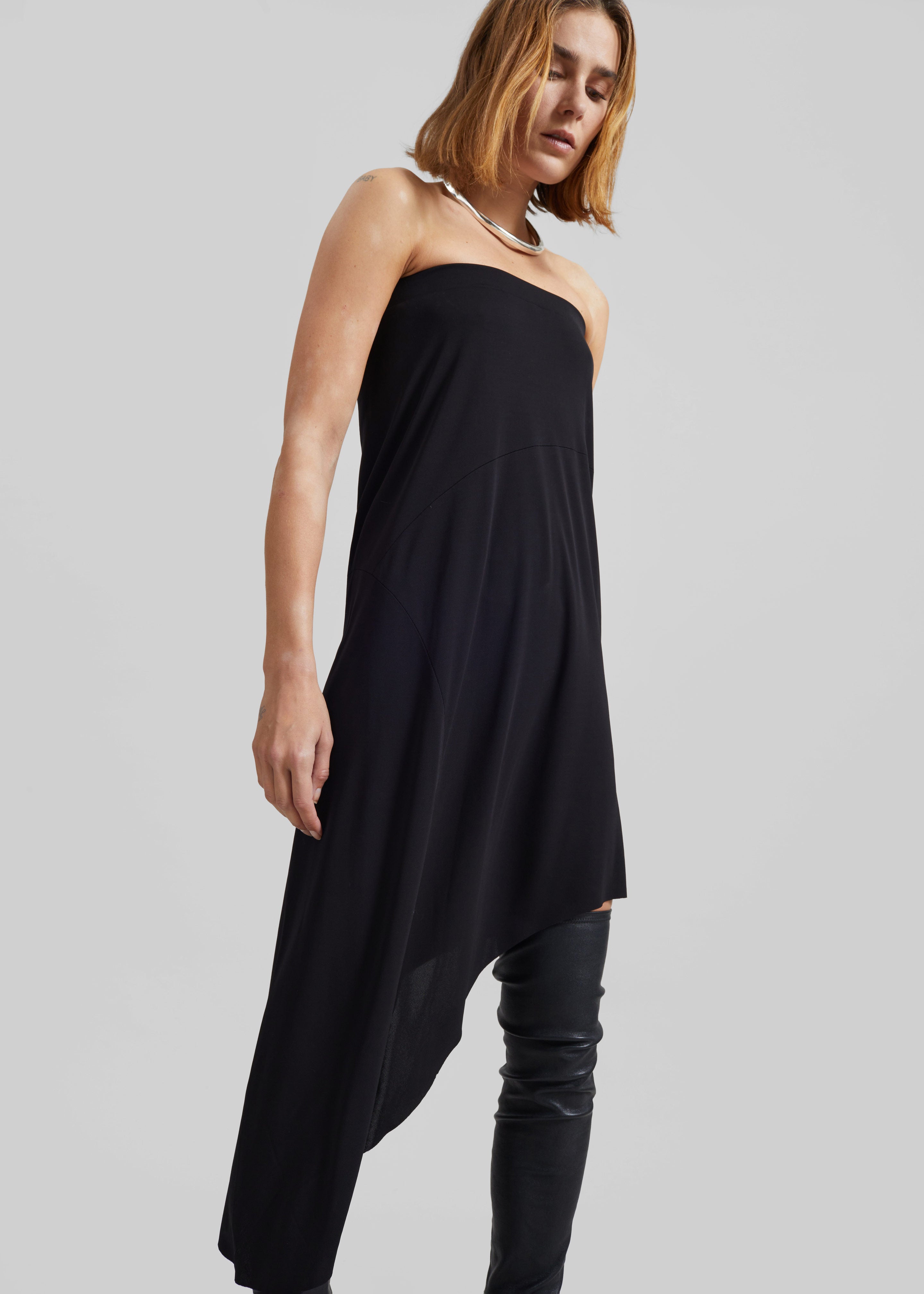 Kitty Sheer Asymmetric Skirt - Black - 9