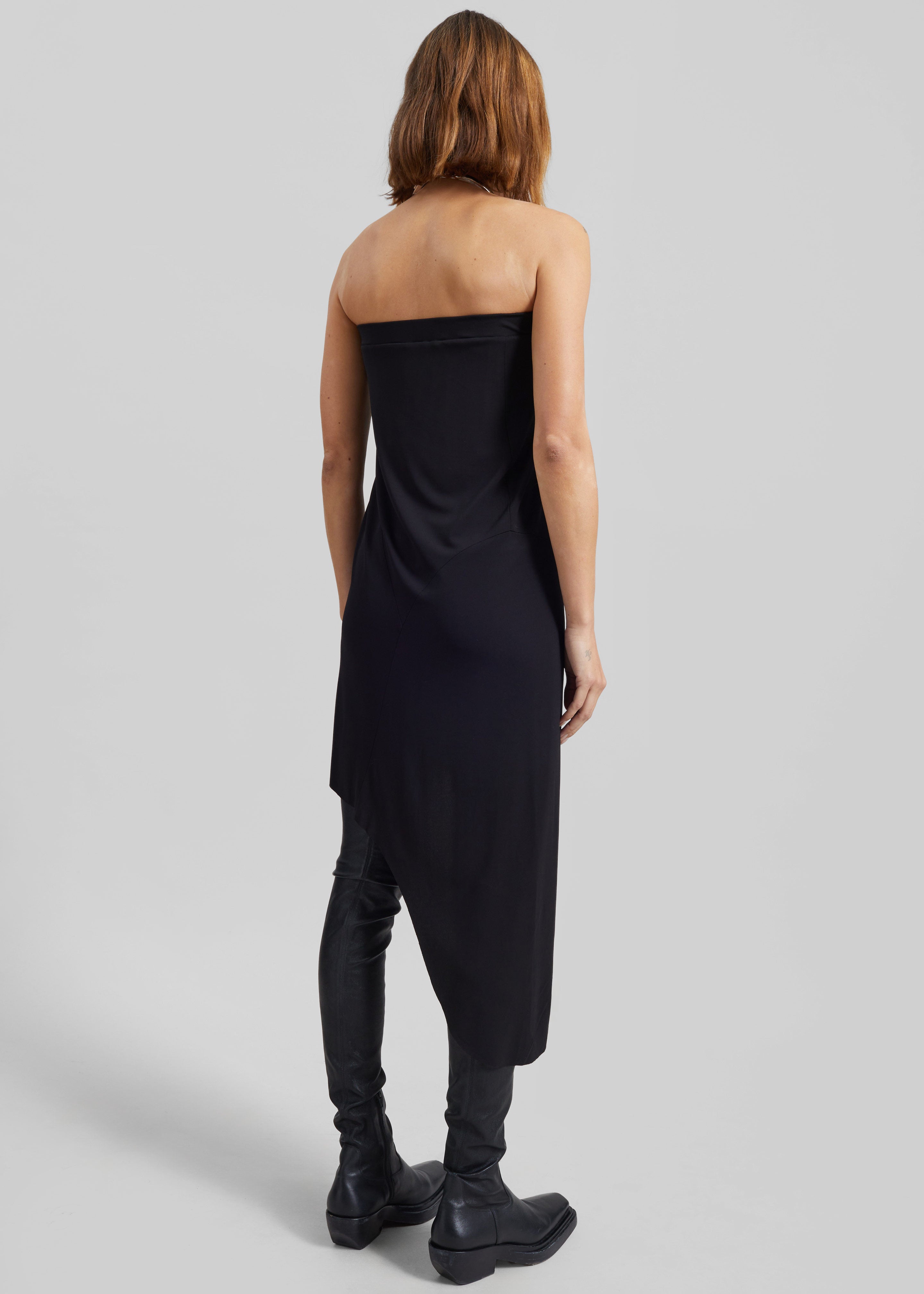 Kitty Sheer Asymmetric Skirt - Black - 10