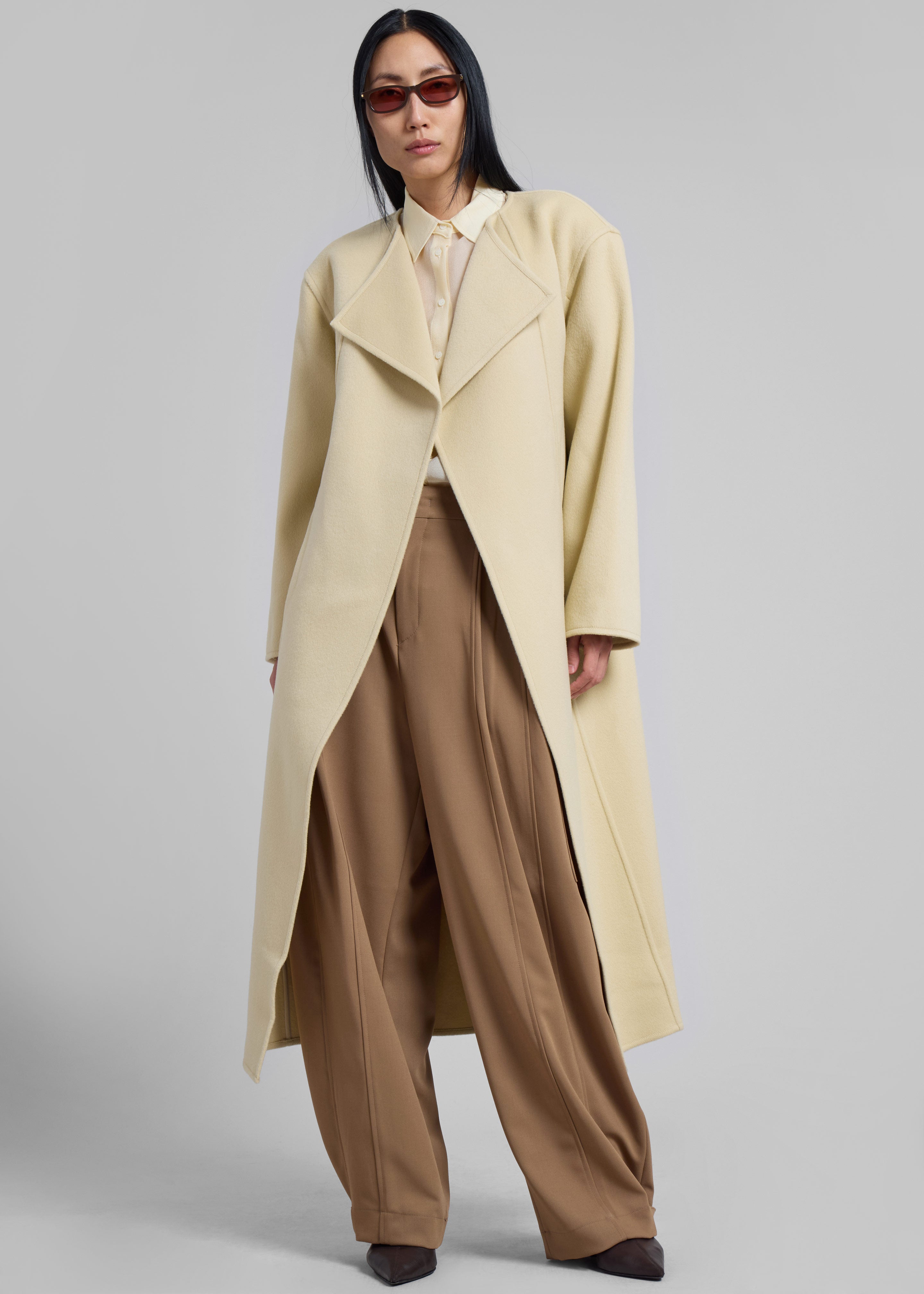 Kiva Wool Coat - Beige - 8