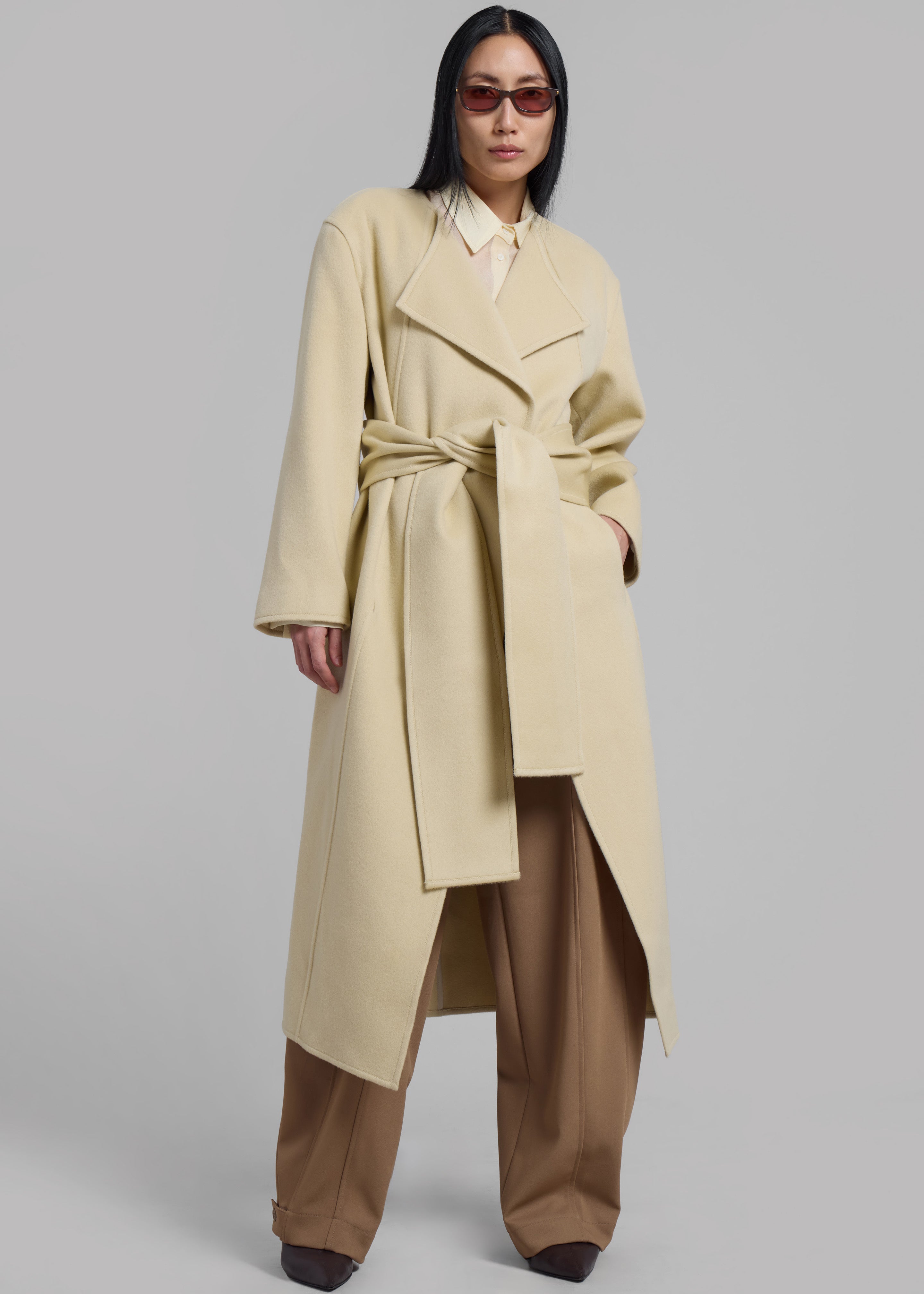 Kiva Wool Coat - Beige - 4