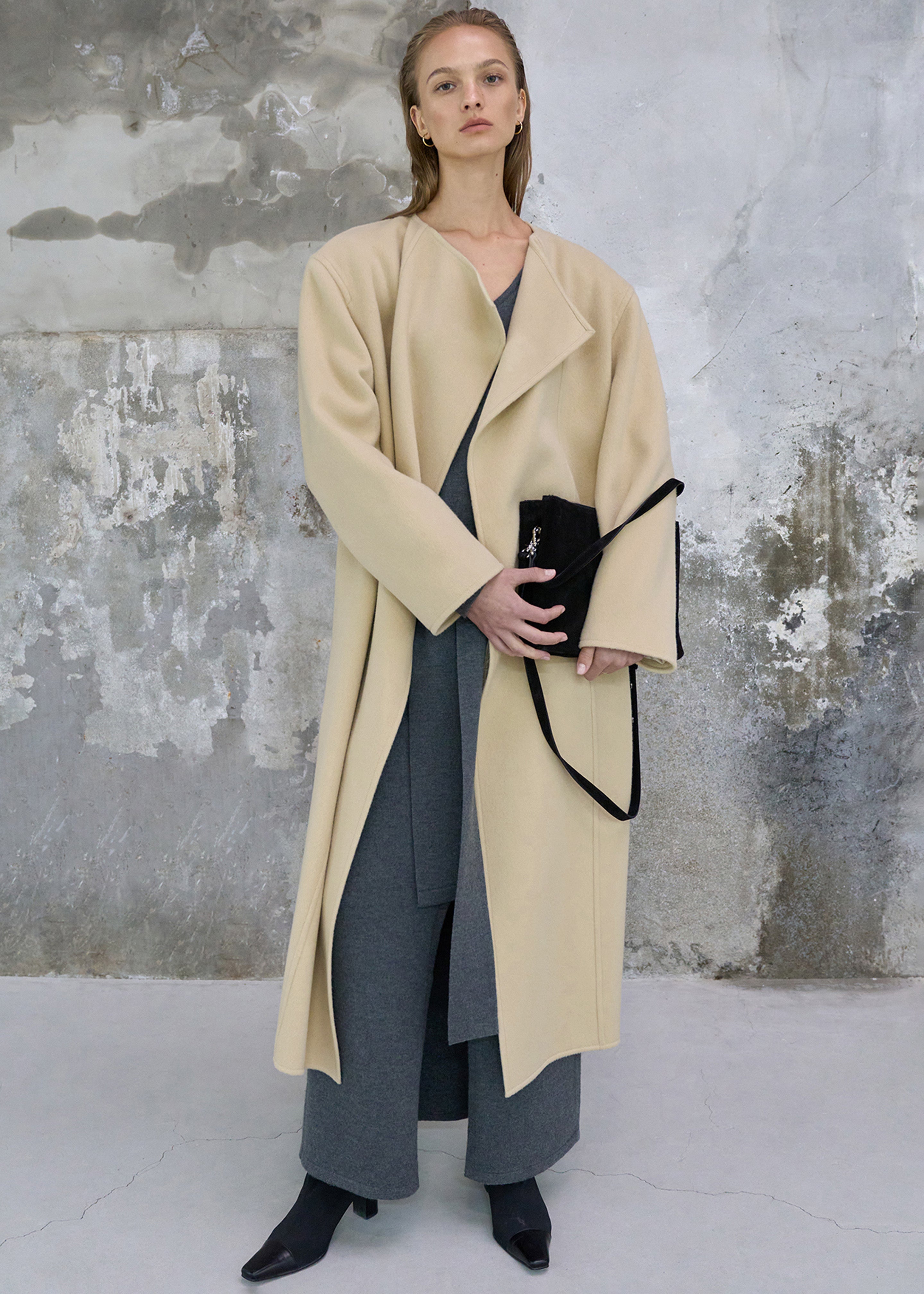 Kiva Wool Coat - Beige - 2