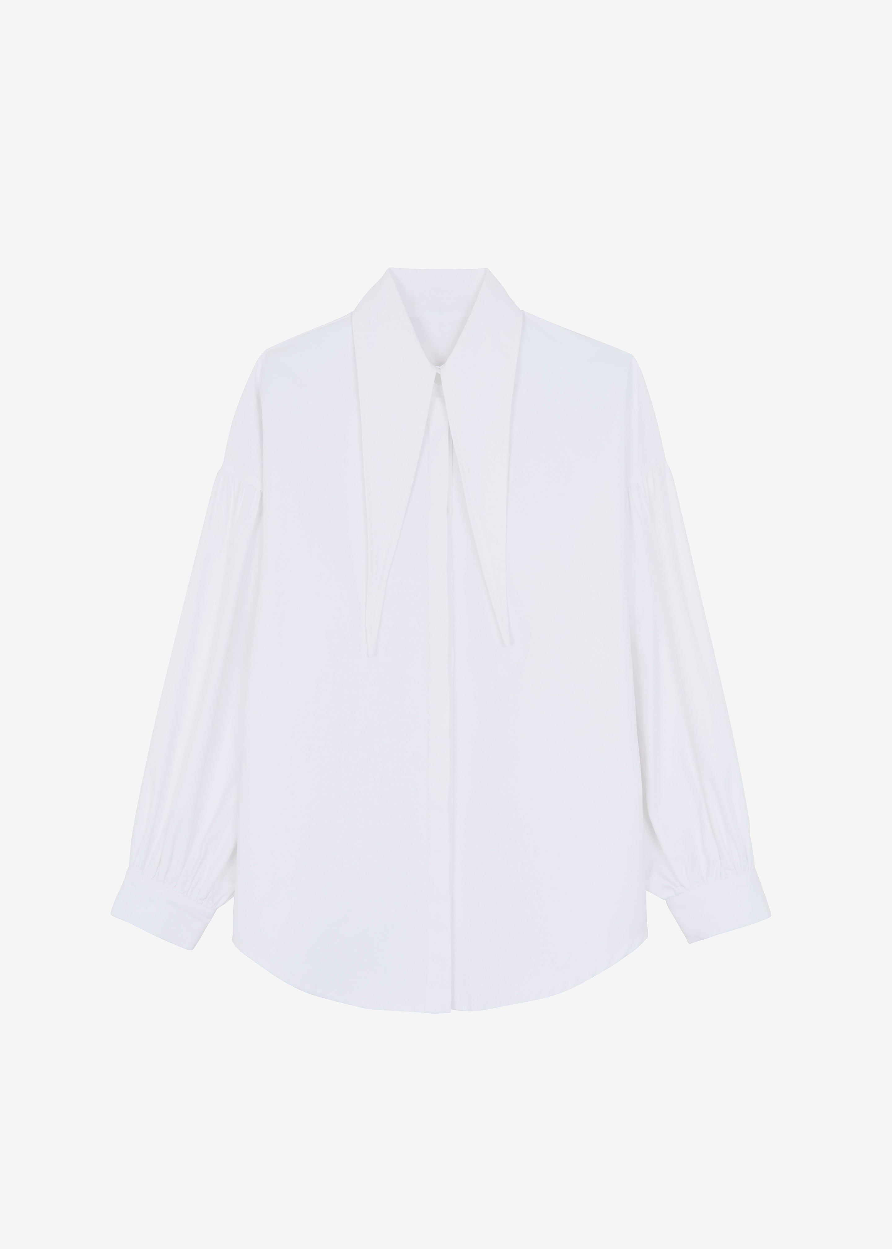 Klara Long Collar Shirt - White - 12