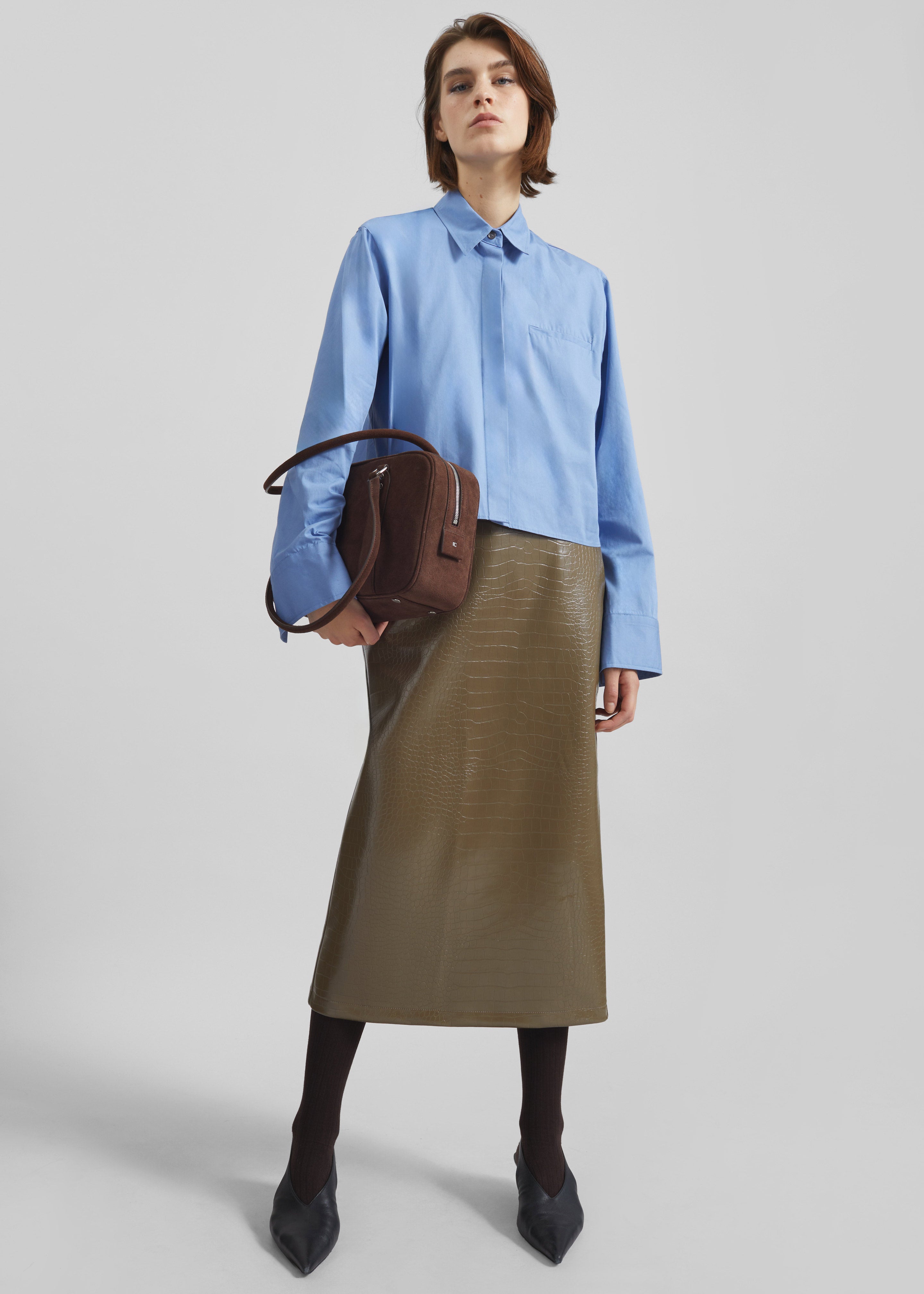 Kniva Cropped Shirt - Blue - 5