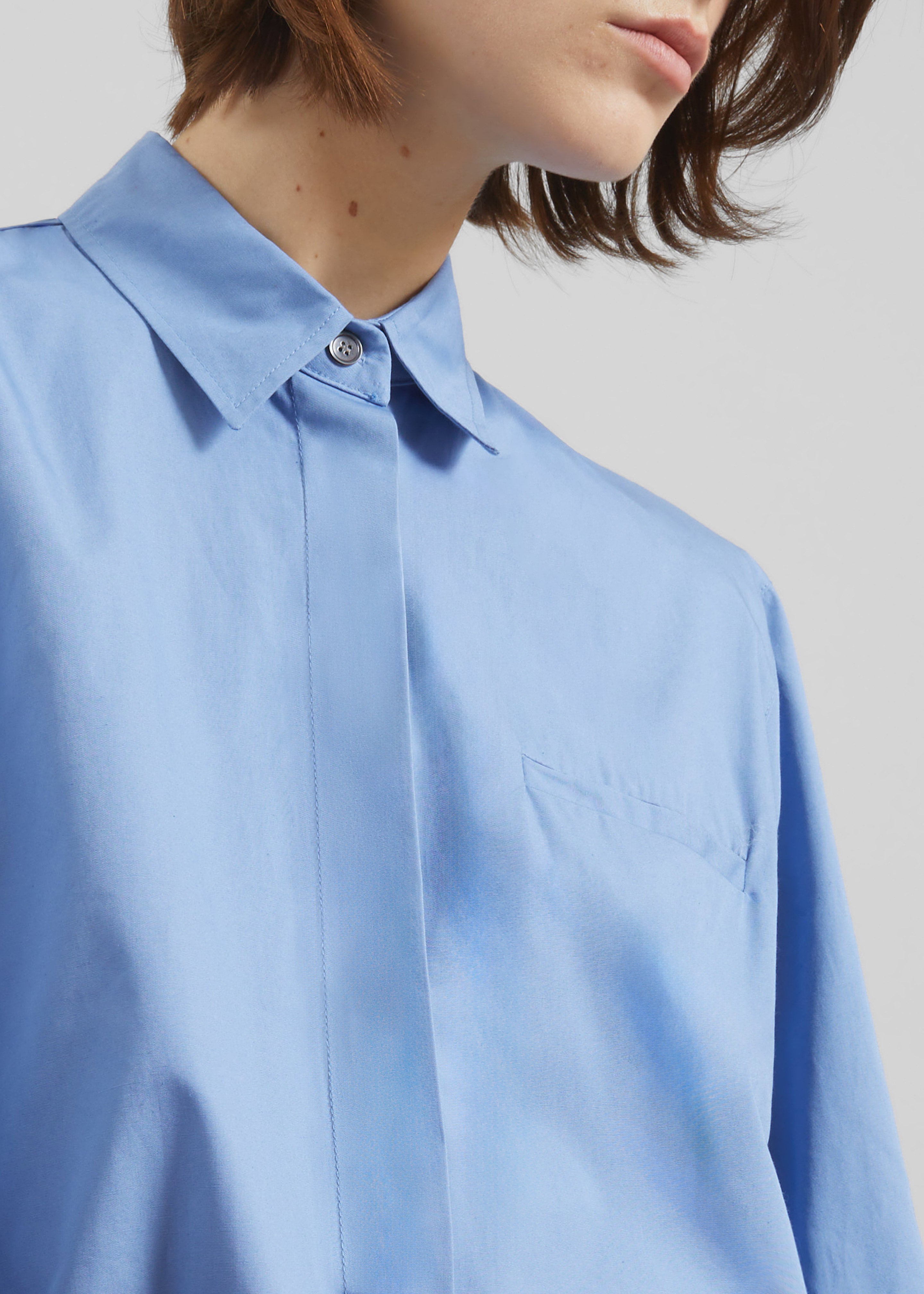 Kniva Cropped Shirt - Blue - 7