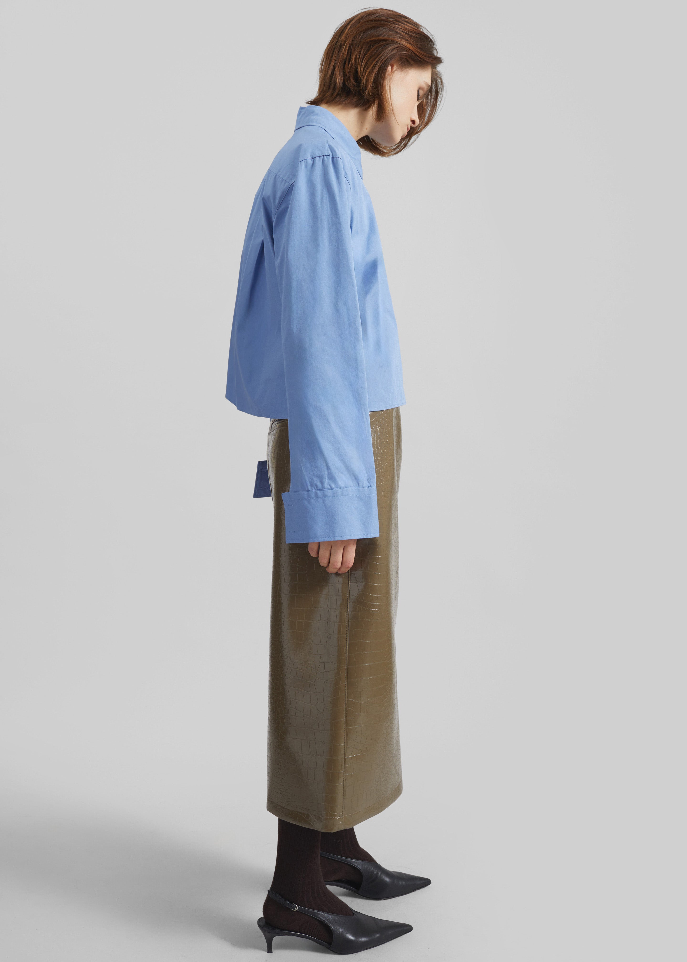 Kniva Cropped Shirt - Blue - 3