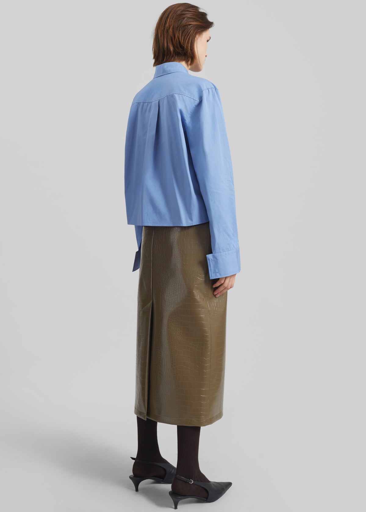 Kniva Cropped Shirt - Blue - 8