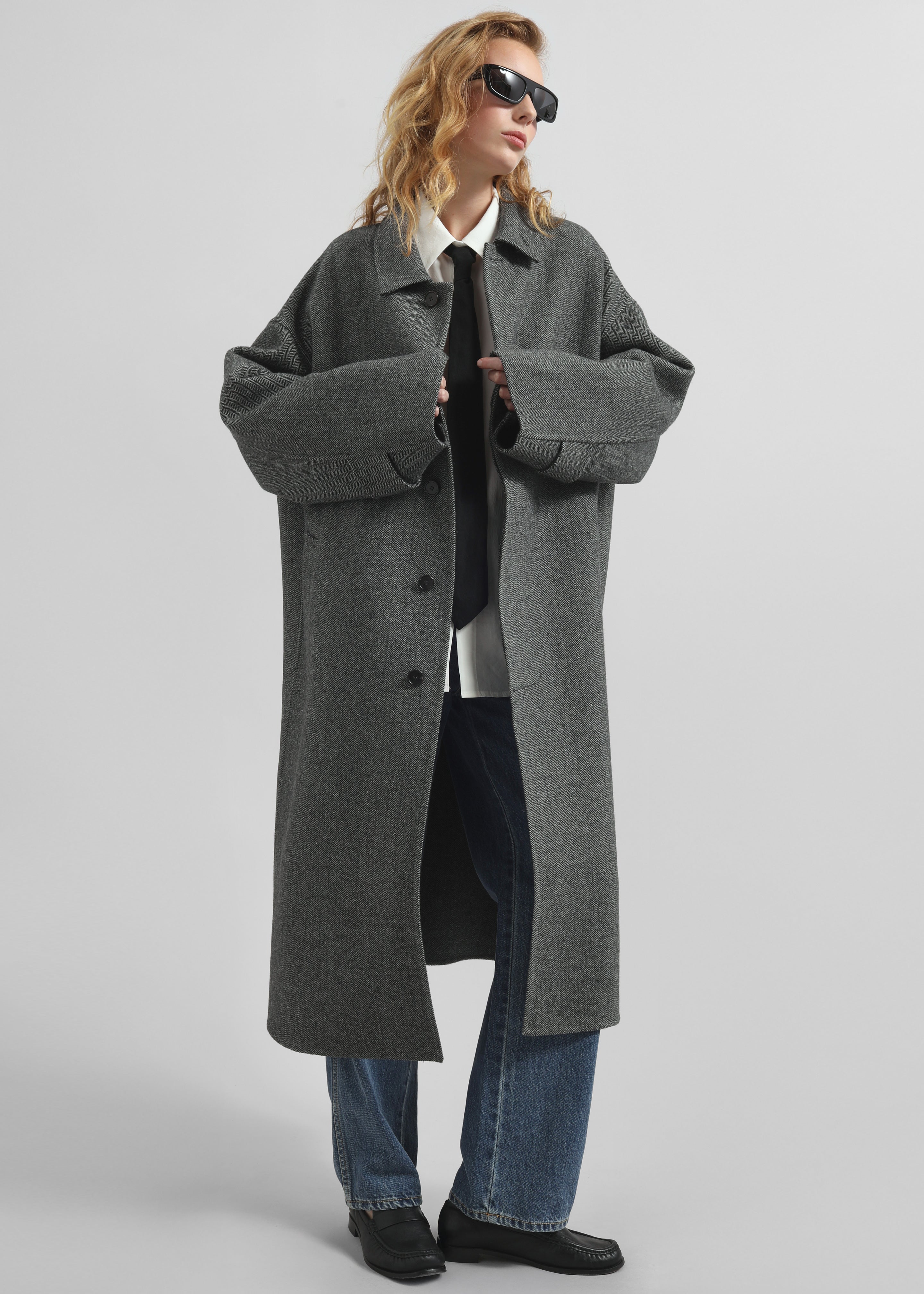 Knole Wool Coat - Grey - 2