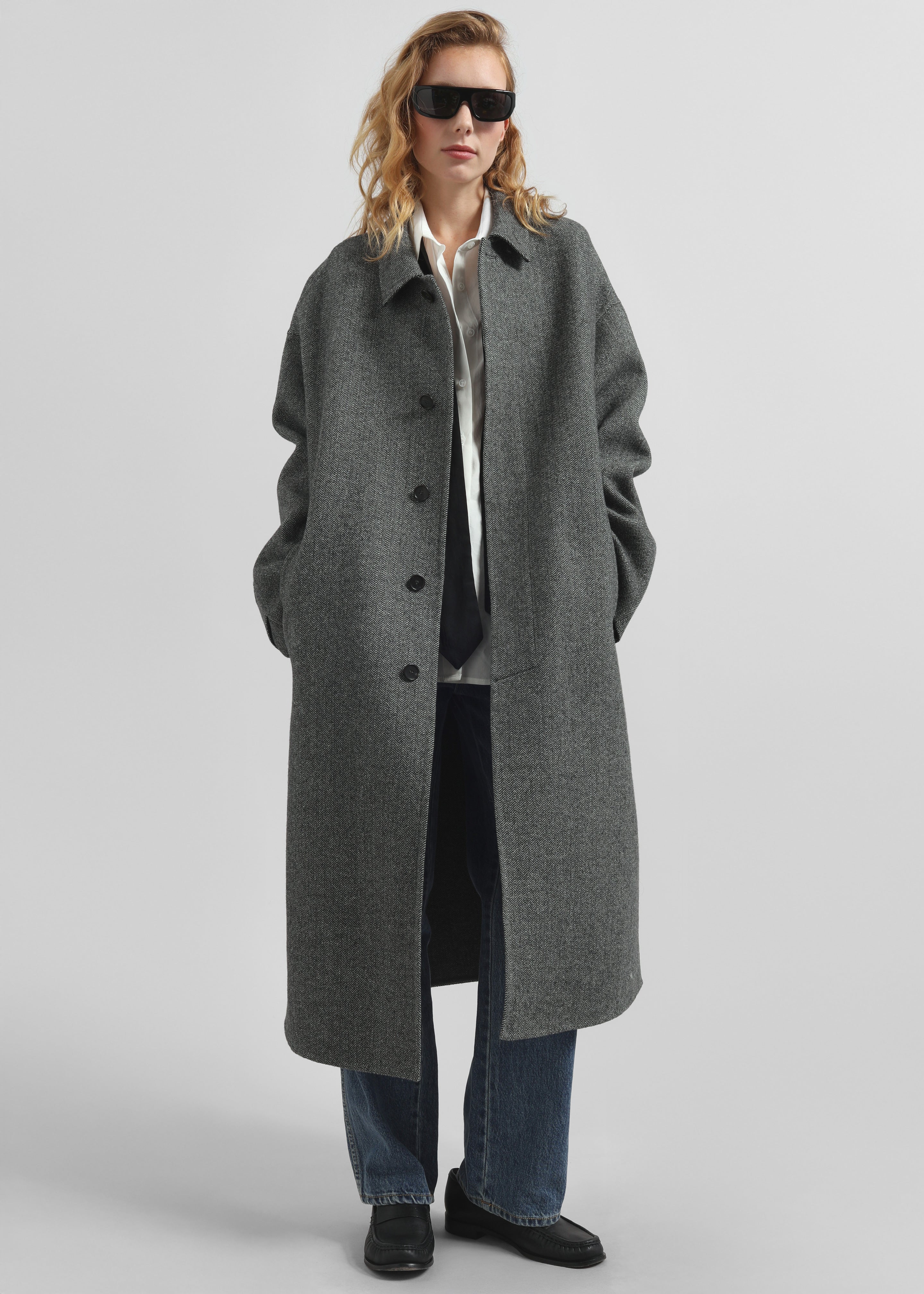 Knole Wool Coat - Grey - 8