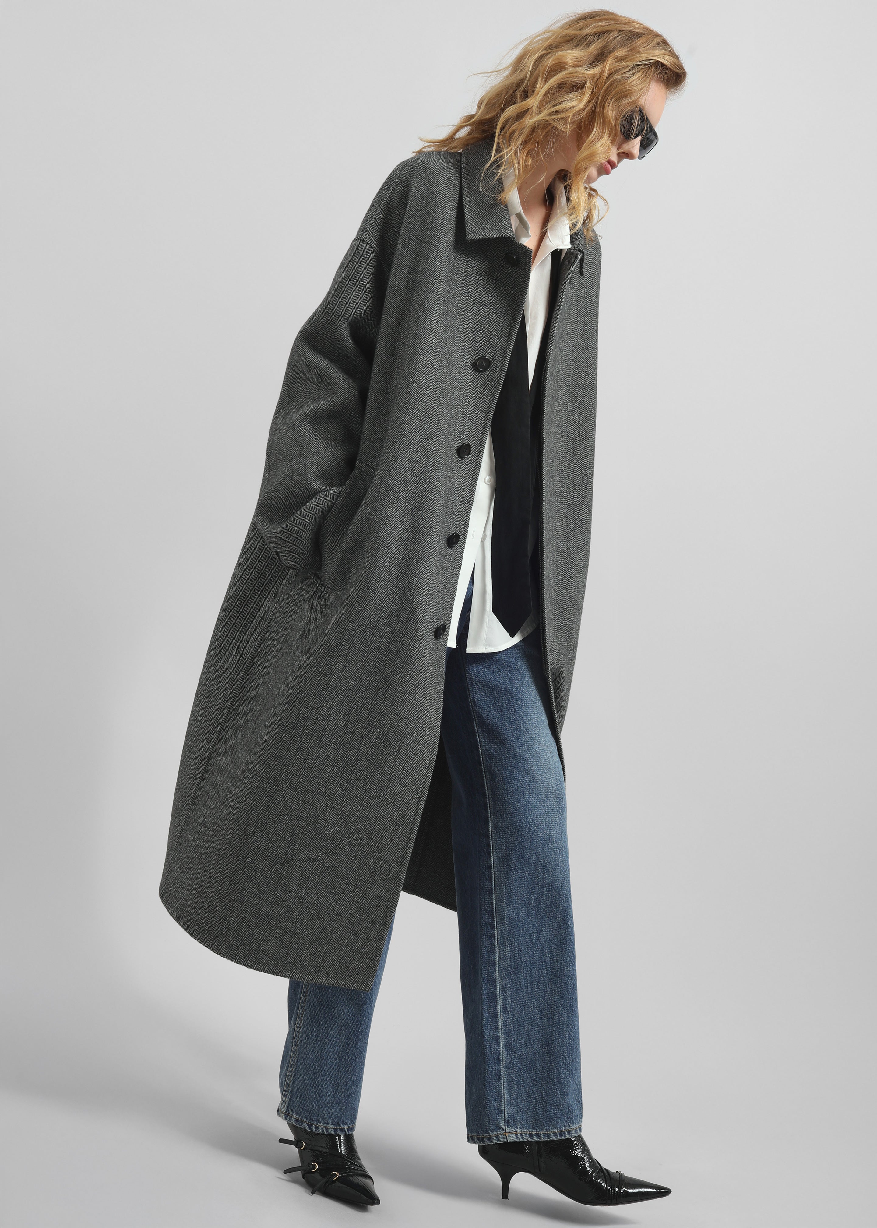 Knole Wool Coat - Grey – The Frankie Shop