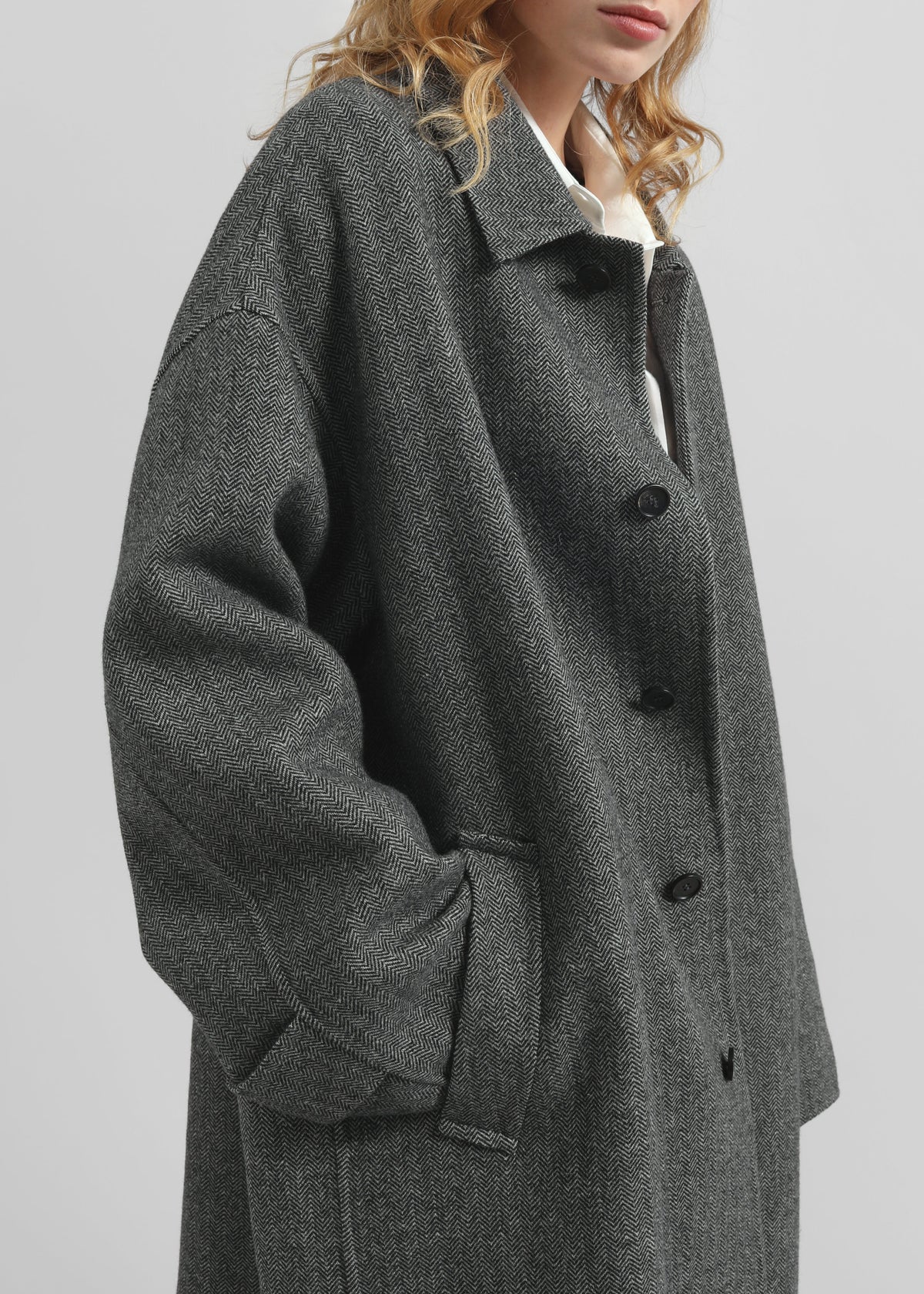Knole Wool Coat - Grey - 5