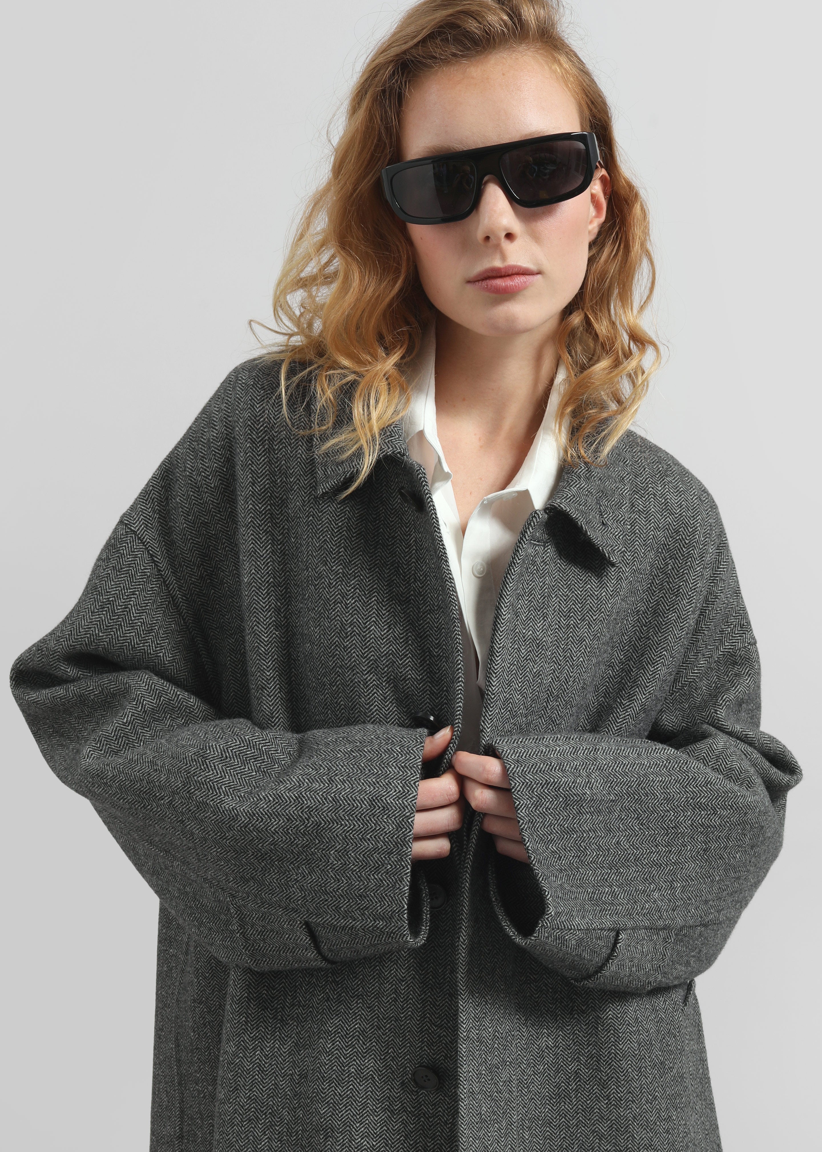 Knole Wool Coat - Grey – The Frankie Shop