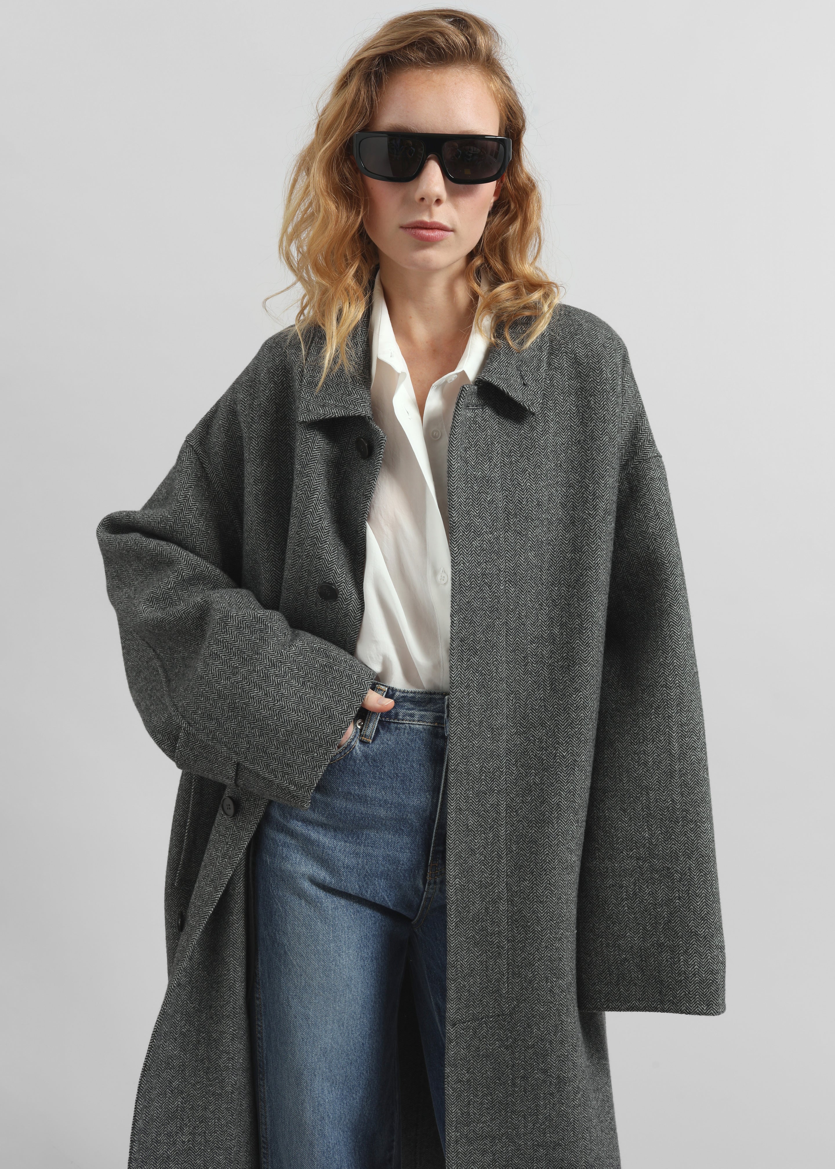 Knole Wool Coat - Grey – The Frankie Shop