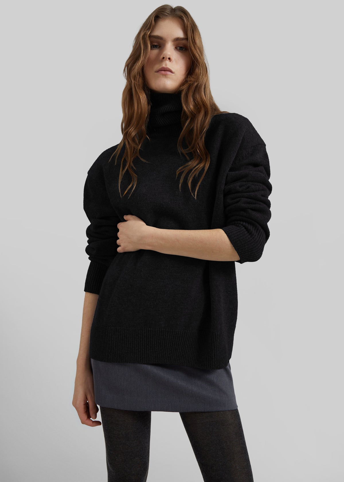 Koler Padded Knit Turtleneck - Black - 5