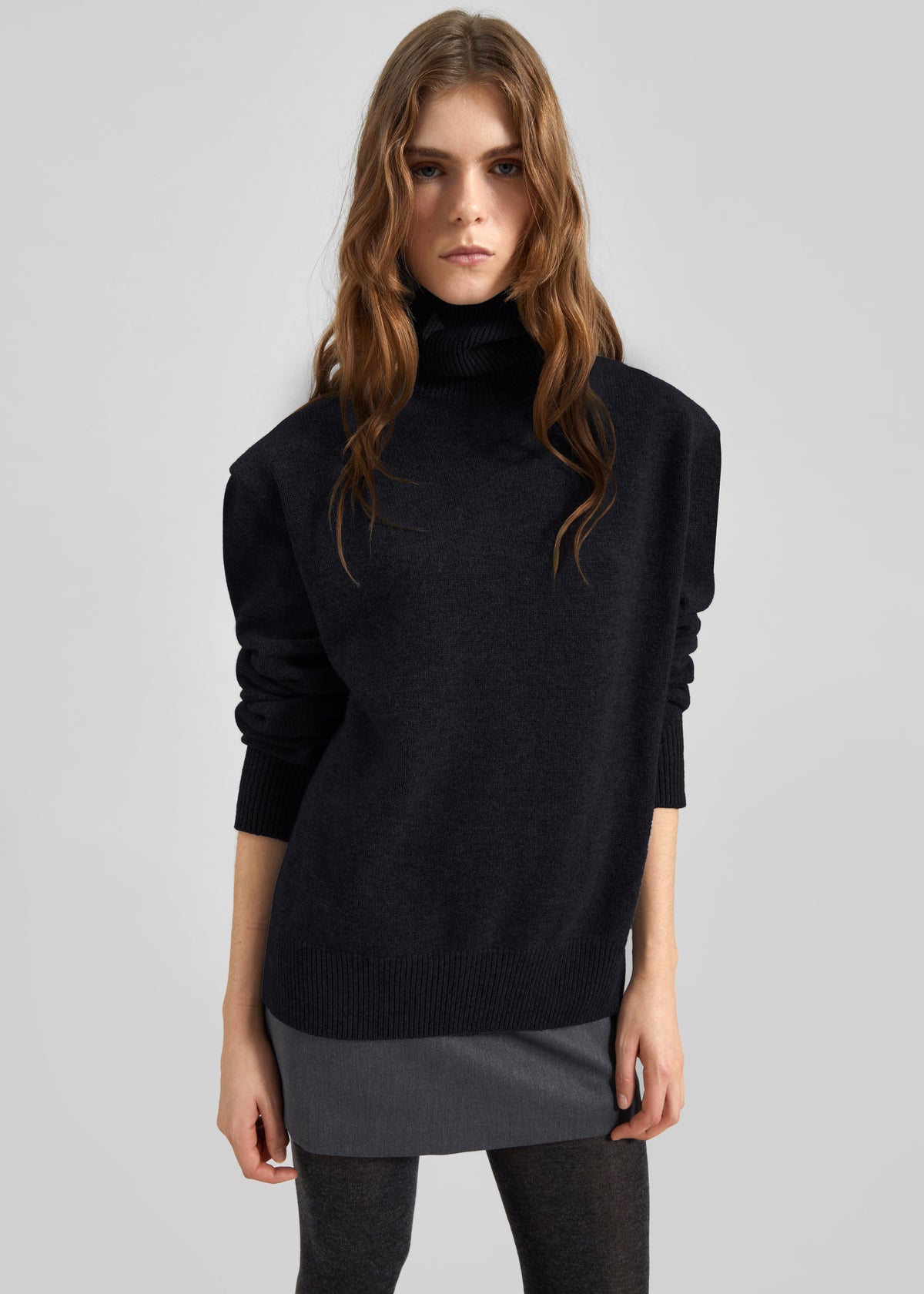 Koler Padded Knit Turtleneck - Black - 1