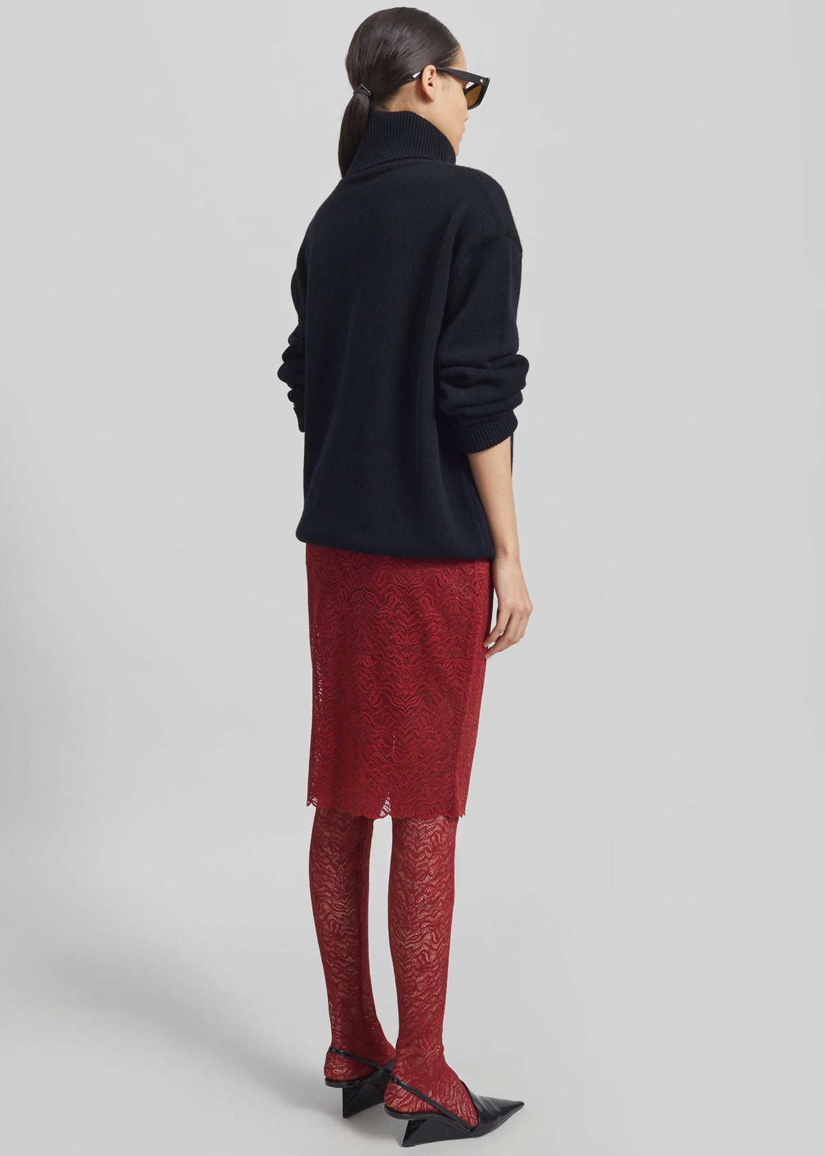 Koler Padded Knit Turtleneck - Black - 8