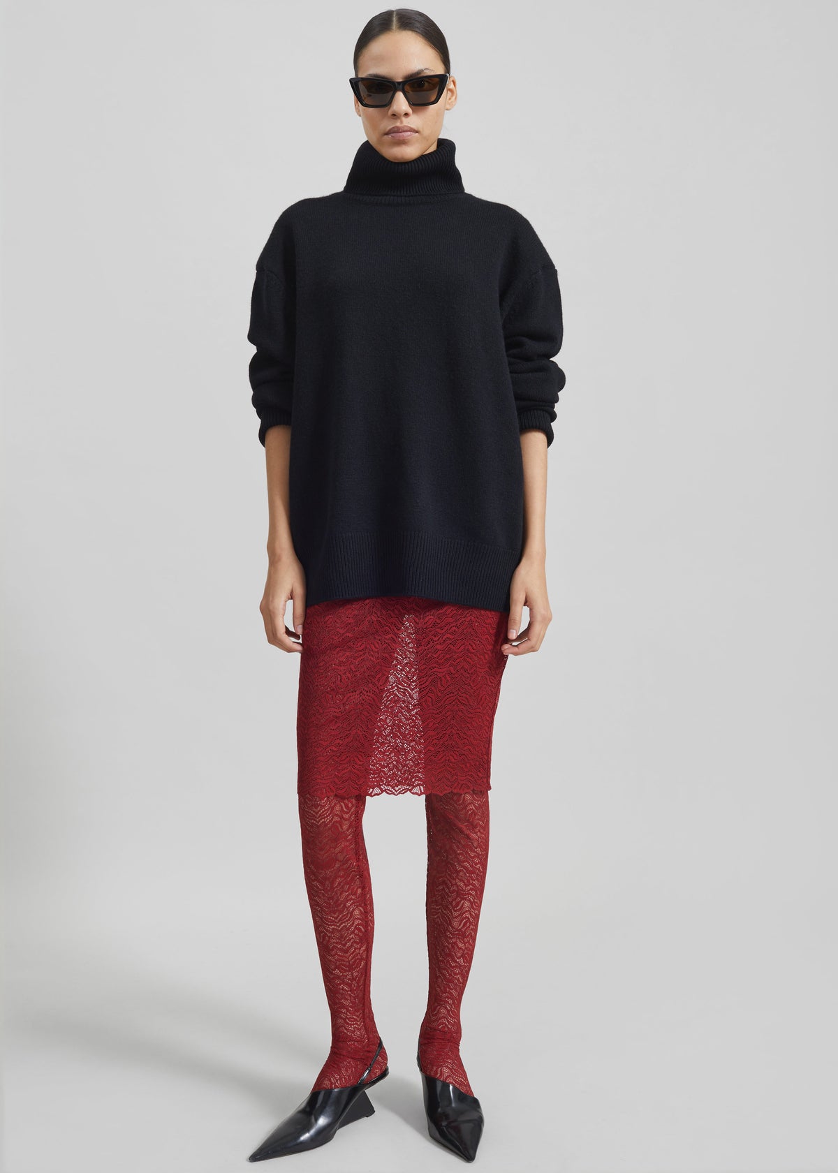 Koler Padded Knit Turtleneck - Black - 3