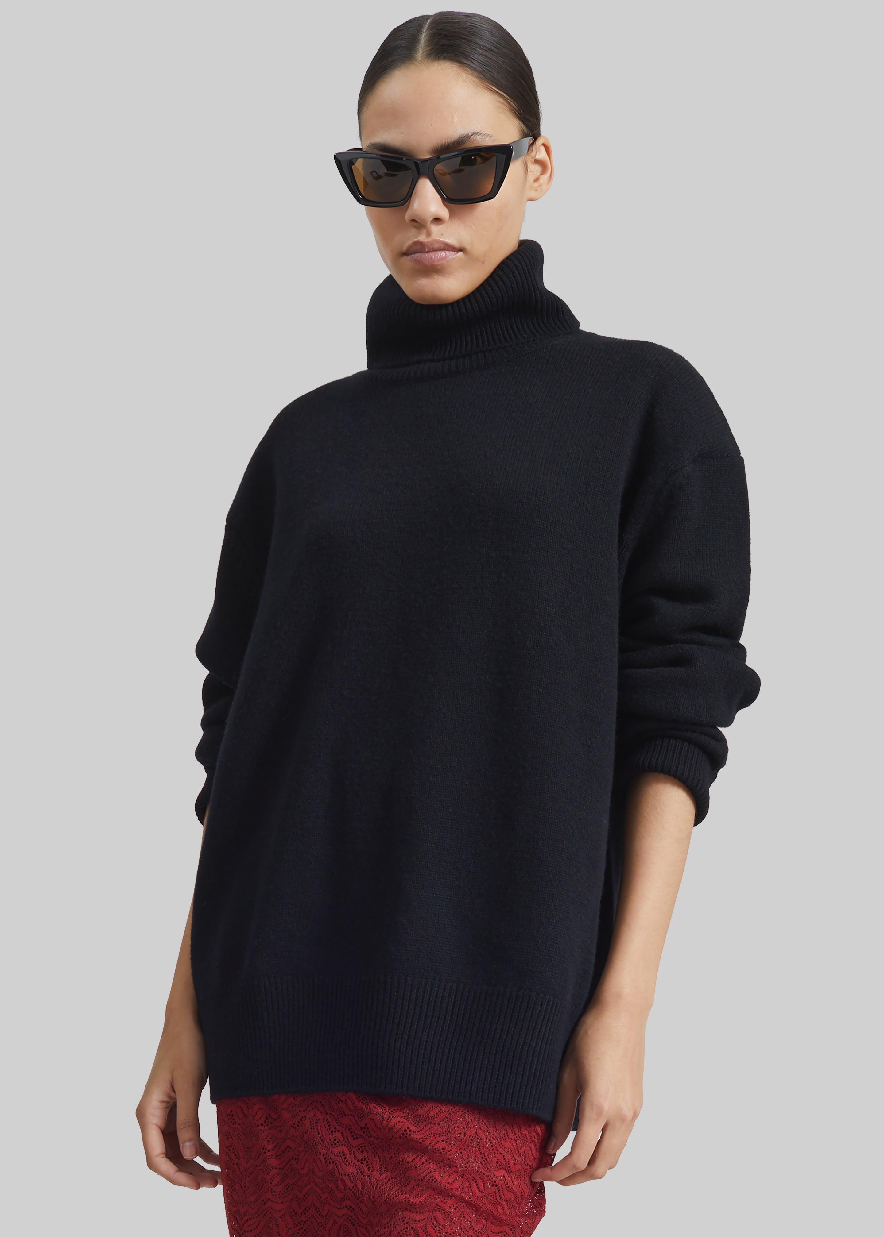 Koler Padded Knit Turtleneck - Black - 2