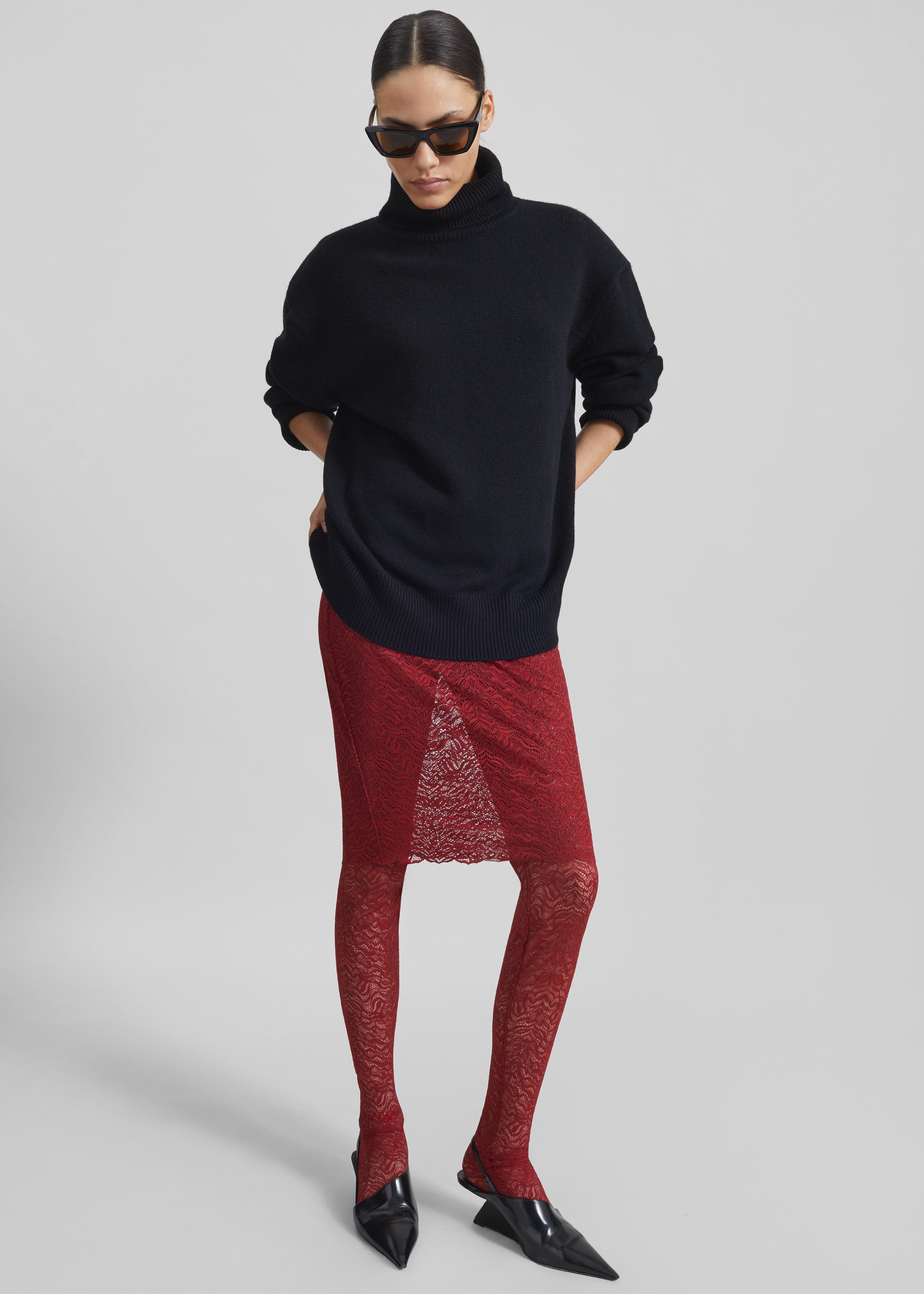 Koler Padded Knit Turtleneck - Black - 7