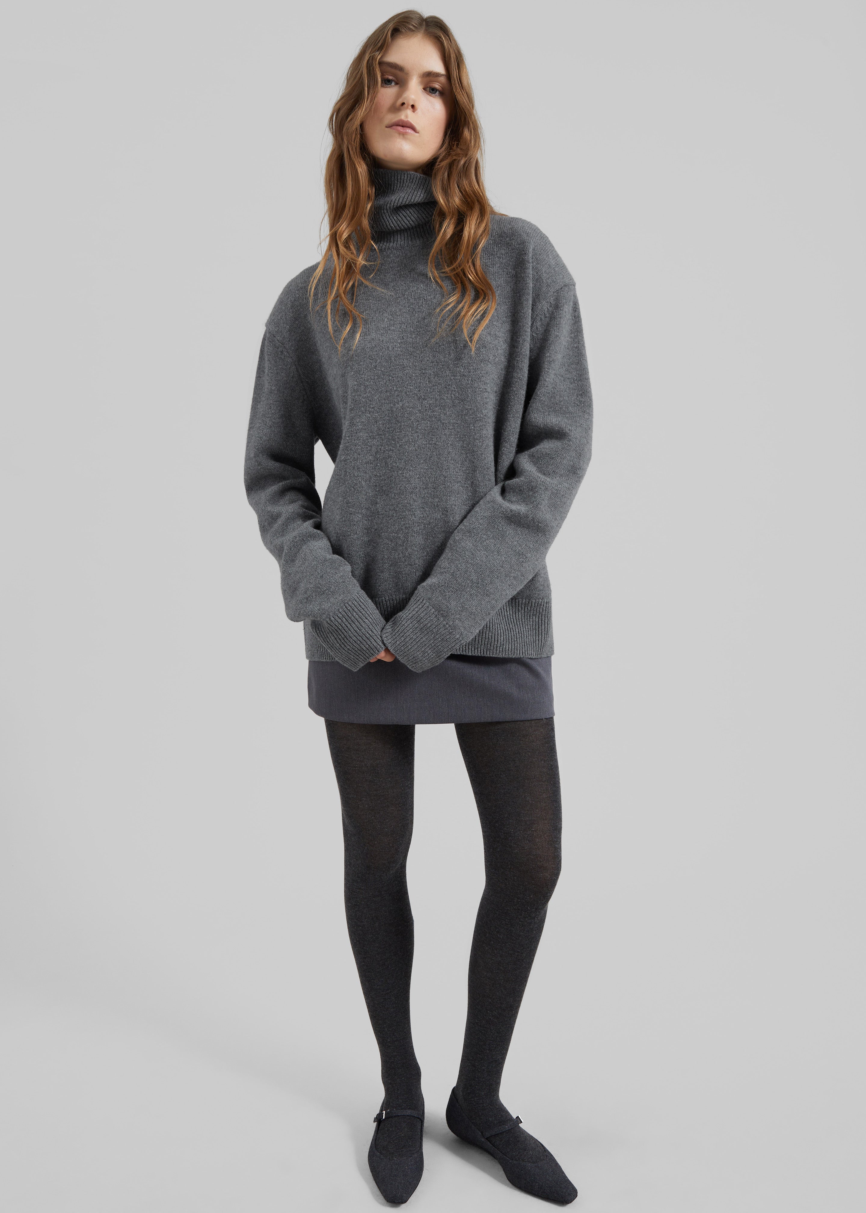 Koler Padded Knit Turtleneck - Grey - 7