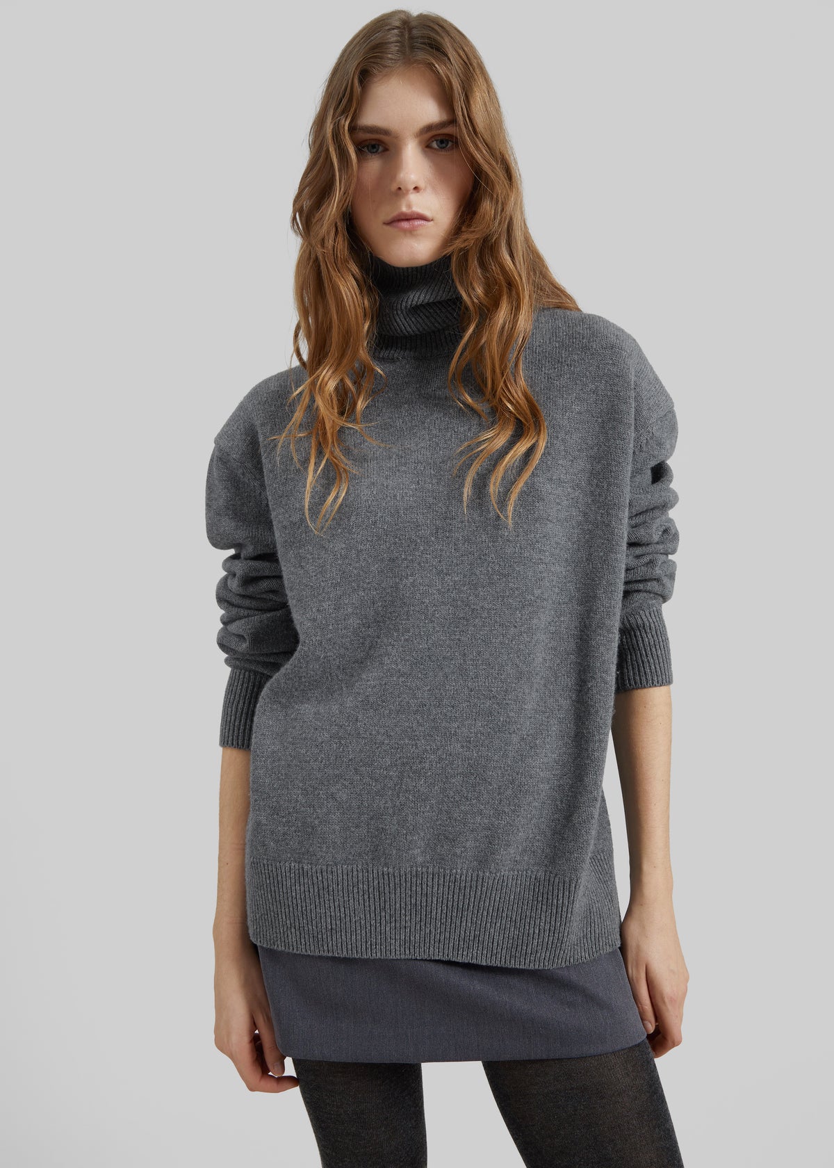 Koler Padded Knit Turtleneck - Grey - 8