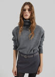 Koler Padded Knit Turtleneck - Grey