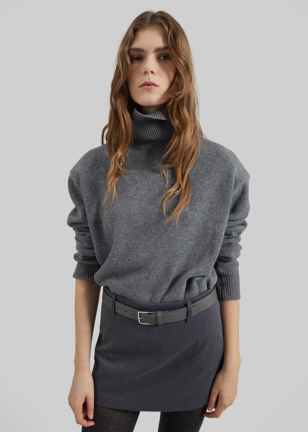 Koler Padded Knit Turtleneck - Grey - 1