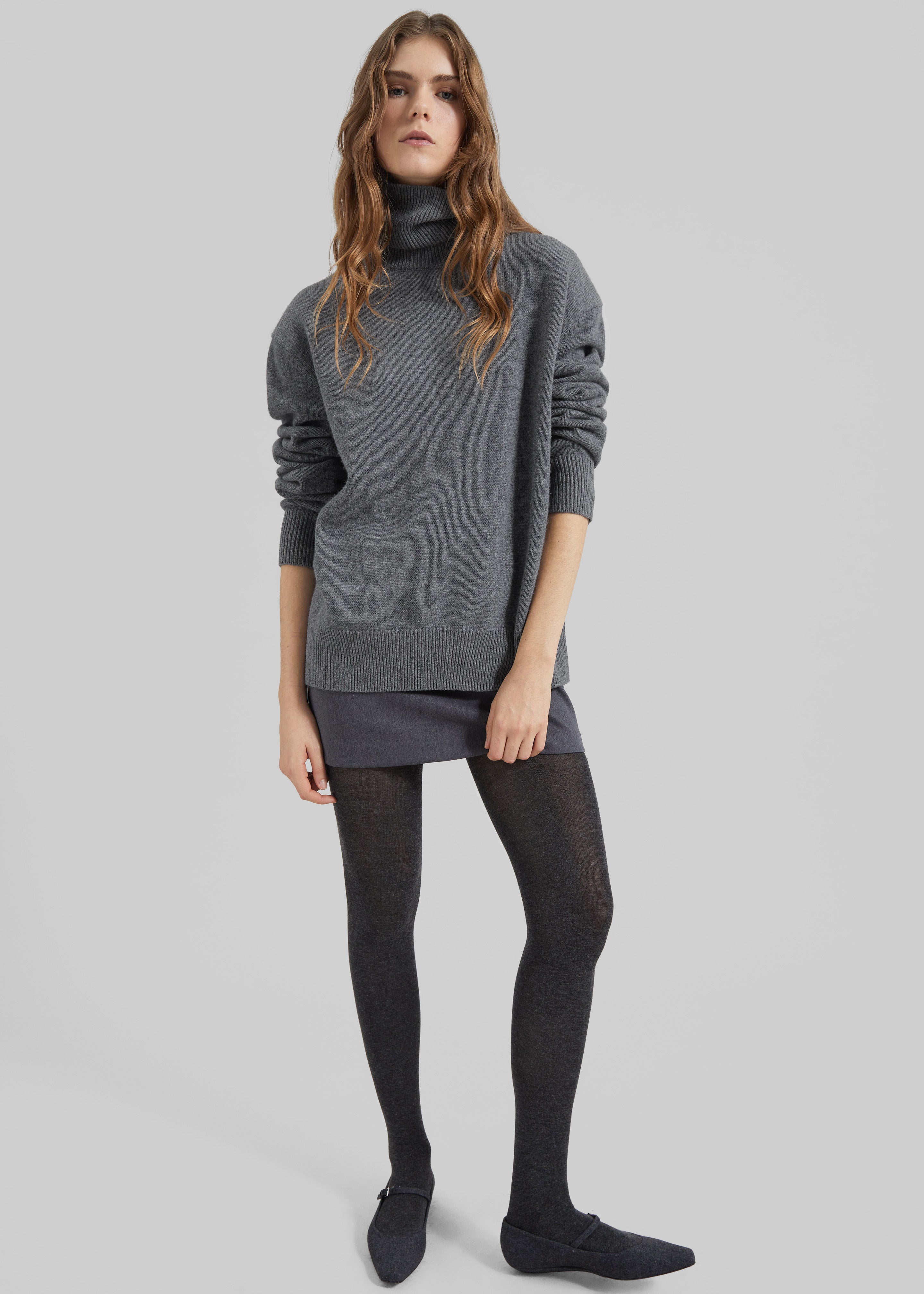 Koler Padded Knit Turtleneck - Grey – The Frankie Shop
