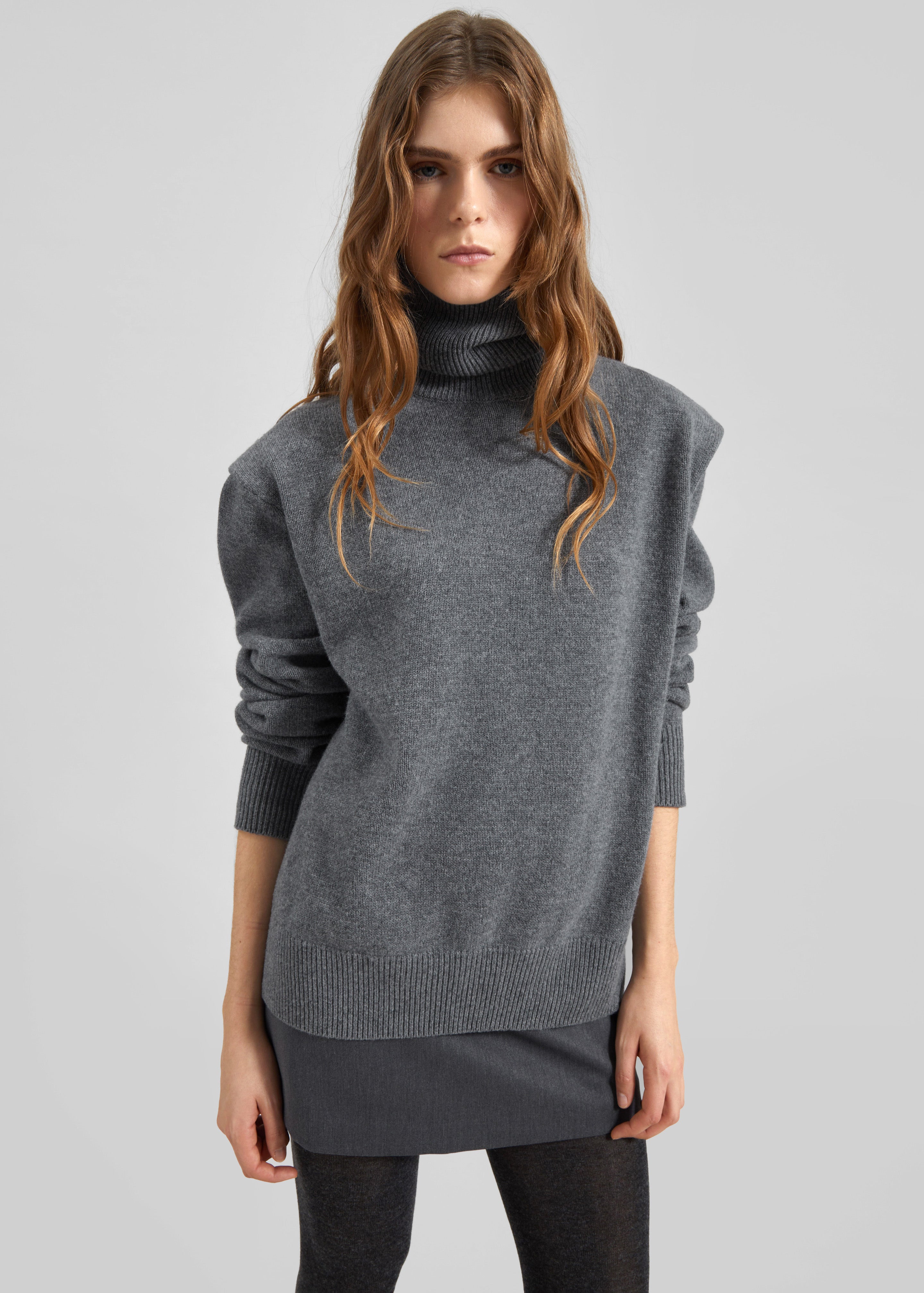 Koler Padded Knit Turtleneck - Grey – The Frankie Shop
