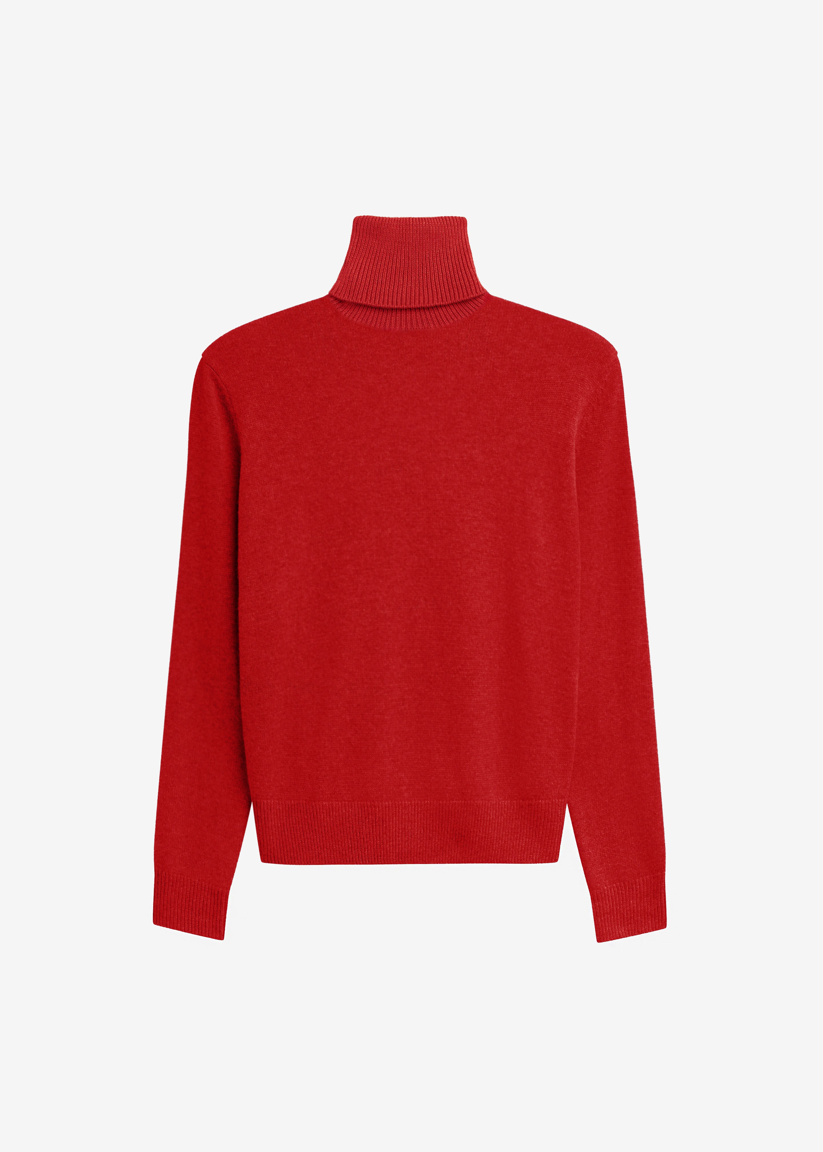 Koler Padded Knit Turtleneck - Red - 7