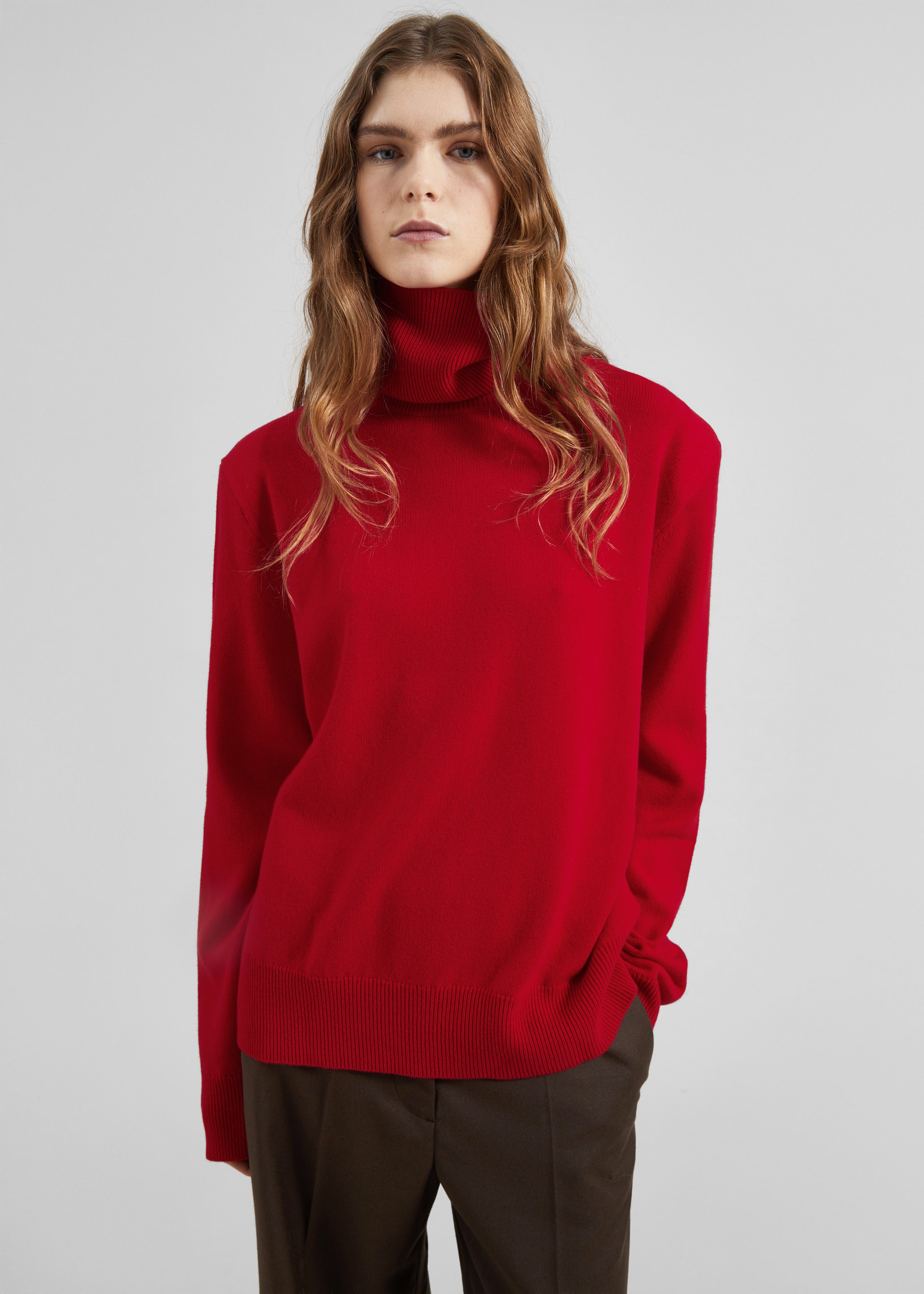 Koler Padded Knit Turtleneck - Red - 3