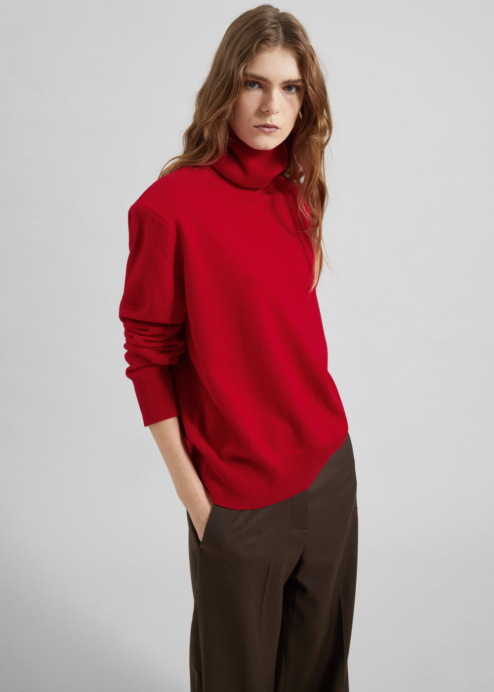 Koler Padded Knit Turtleneck - Red - 1
