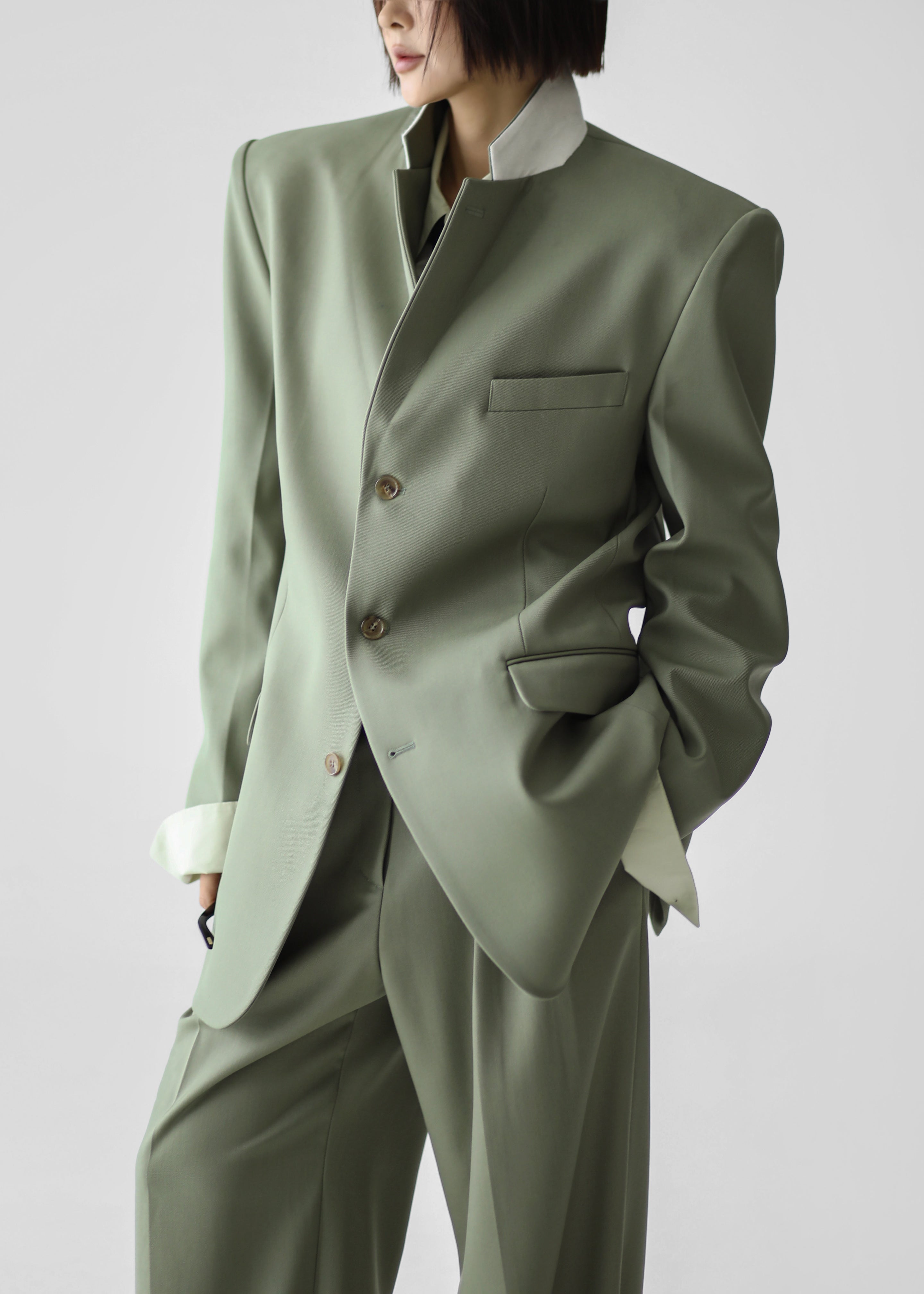 Trosa Blazer - Pale Olive - 1