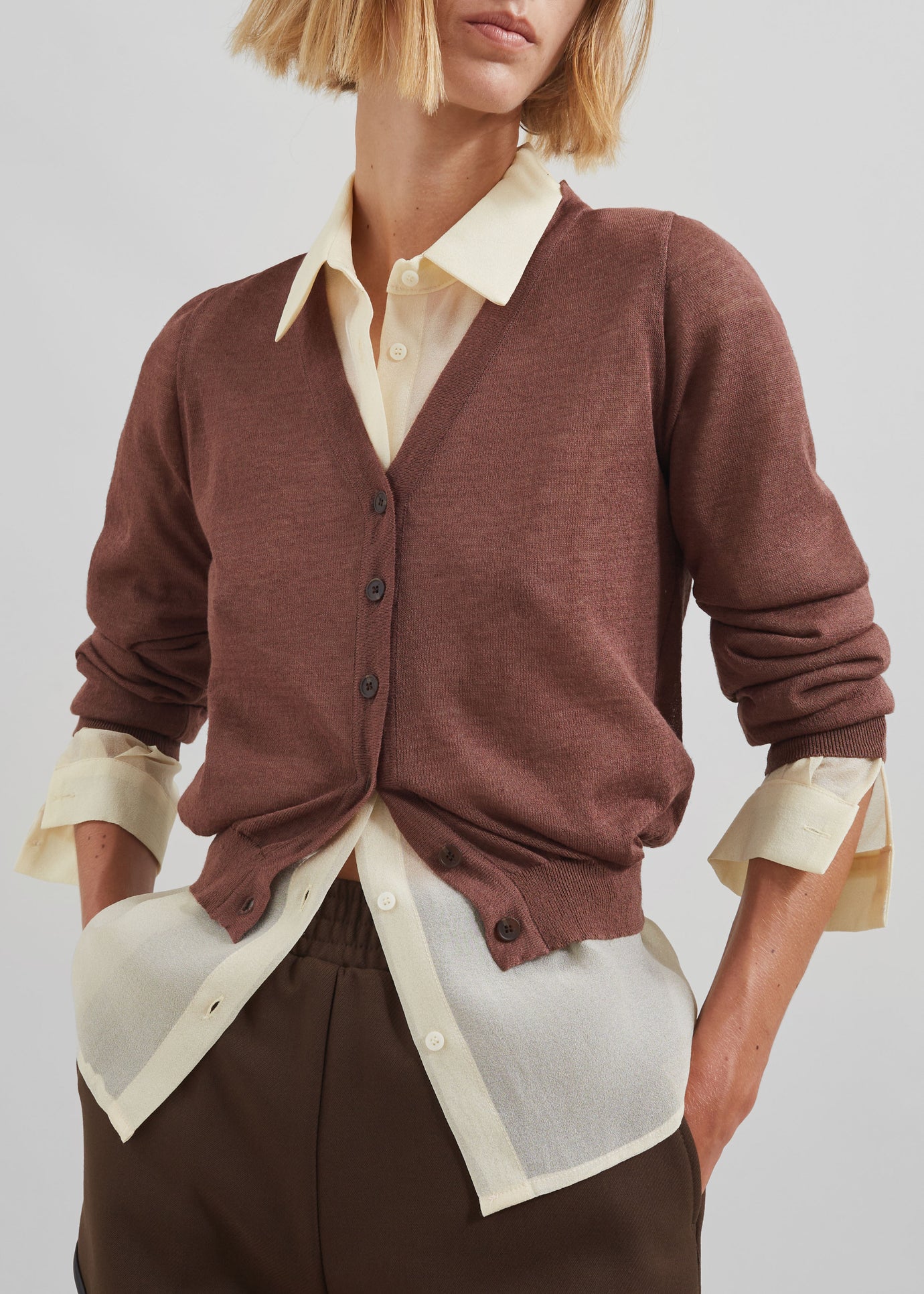 Kyoto Cardigan - Brown - 1