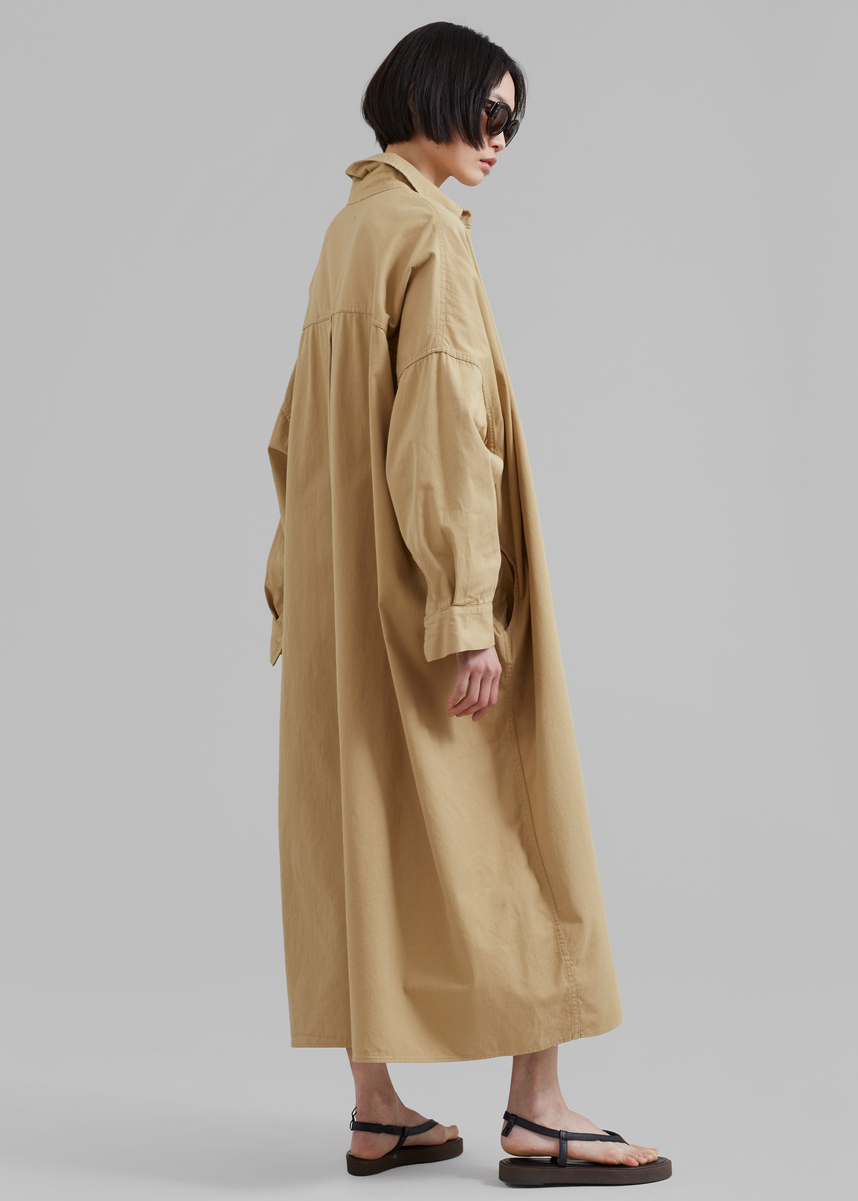 Kason Oversized Shirt Dress - Sahara - 7