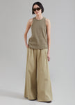 Kiel Wide Pants - Pale Khaki