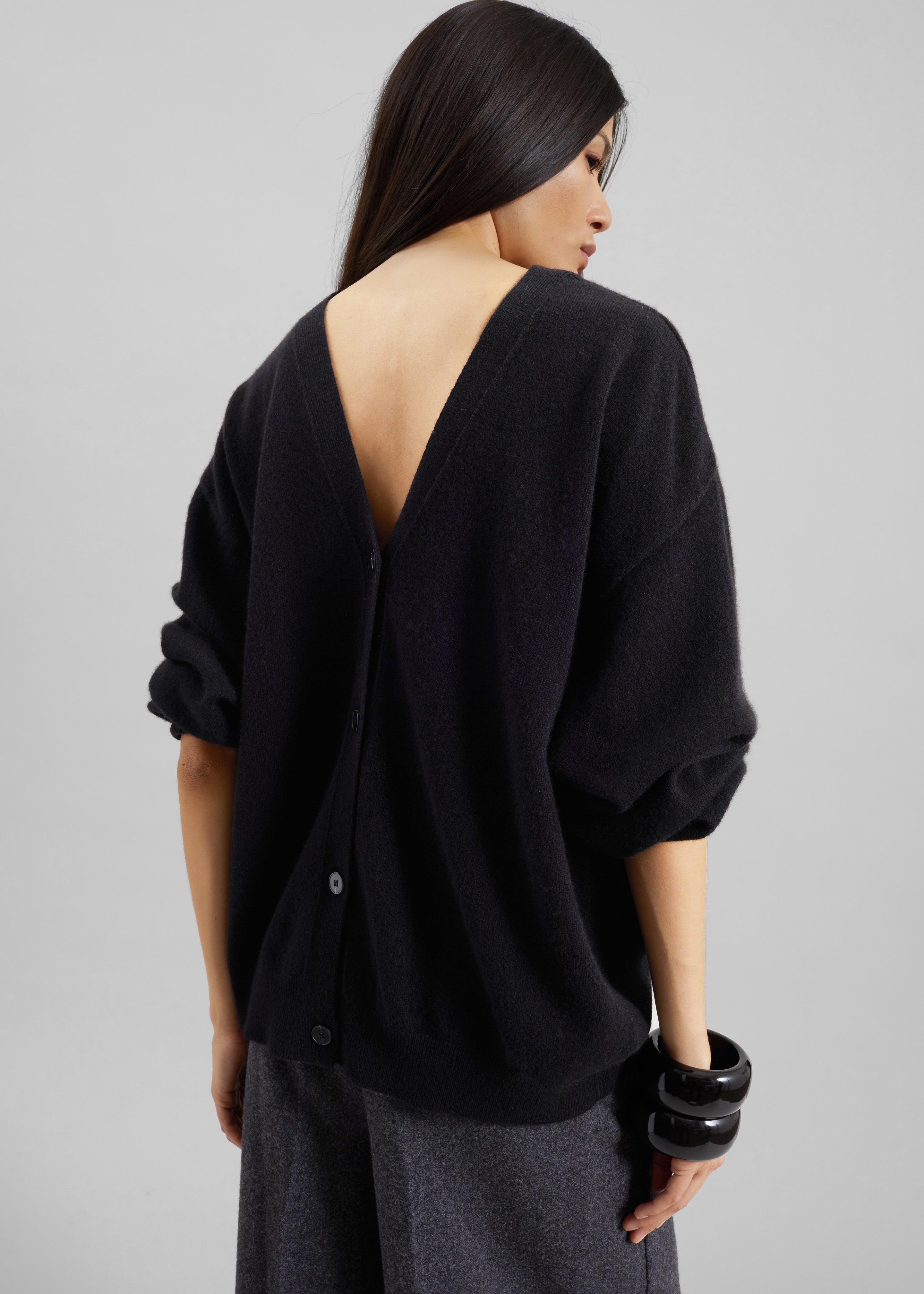 Lachen Double-Sided Wool Cardigan - Black – The Frankie Shop