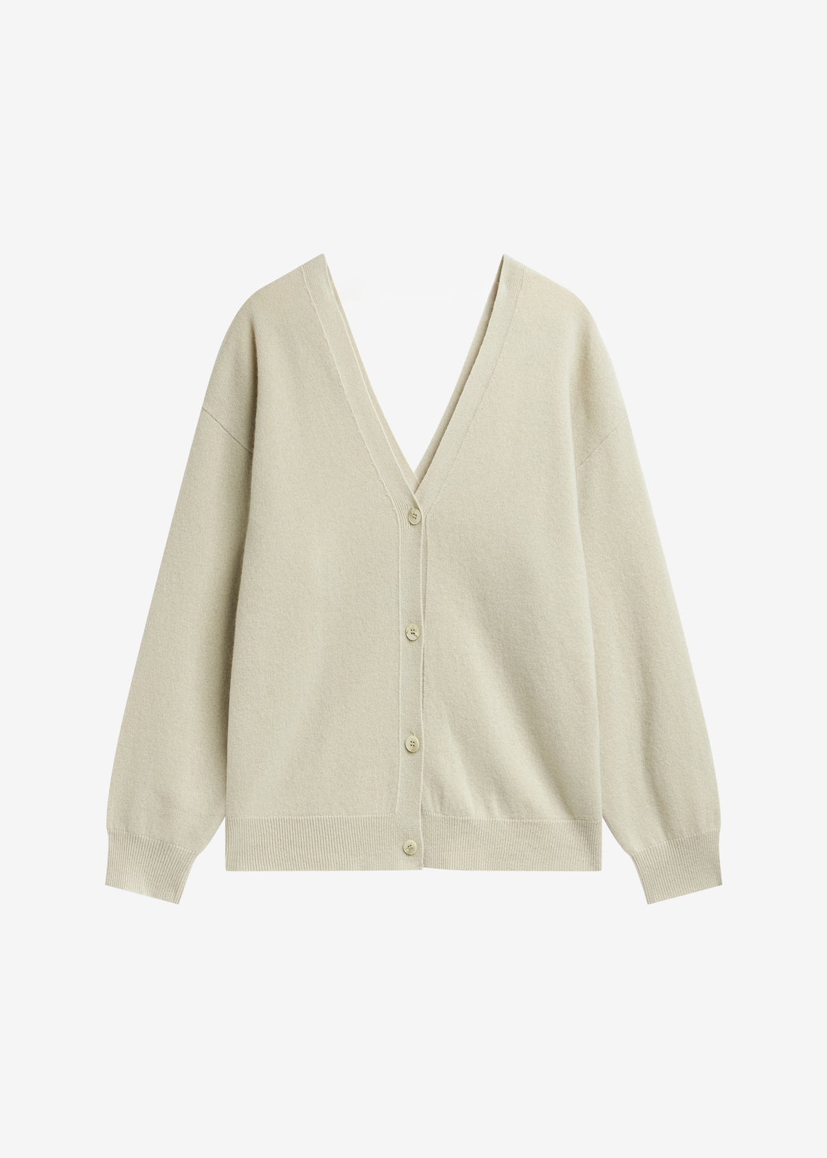 Lachen Double-Sided Wool Cardigan - Light Beige - 7