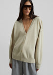 Lachen Double-Sided Wool Cardigan - Light Beige