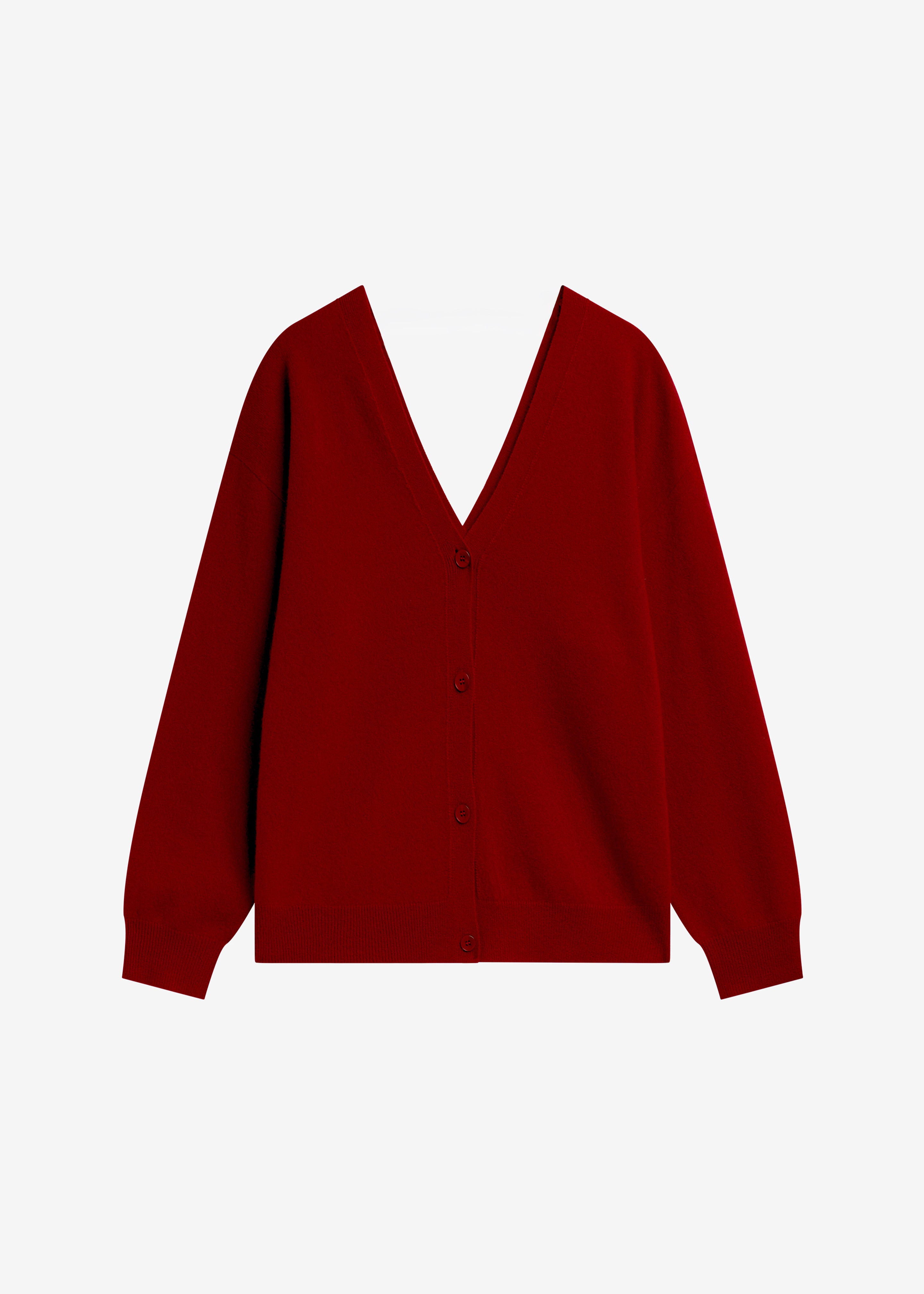 Lachen Double-Sided Wool Cardigan - Red - 7