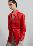 Laconi Lustrous Padded Shirt - Red