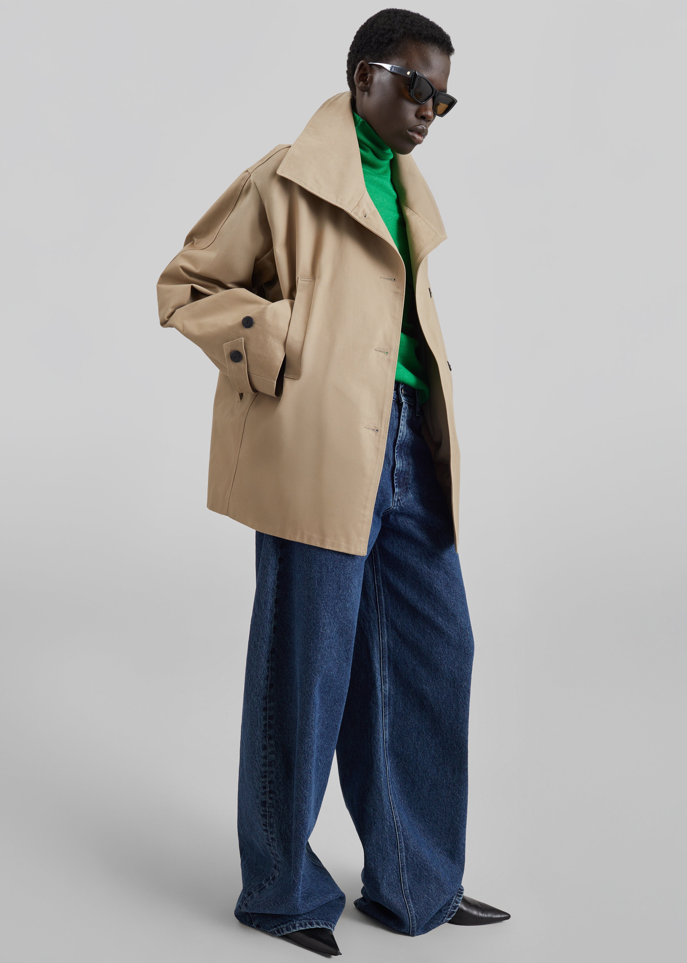 Lahti Belted Short Coat - Beige – The Frankie Shop