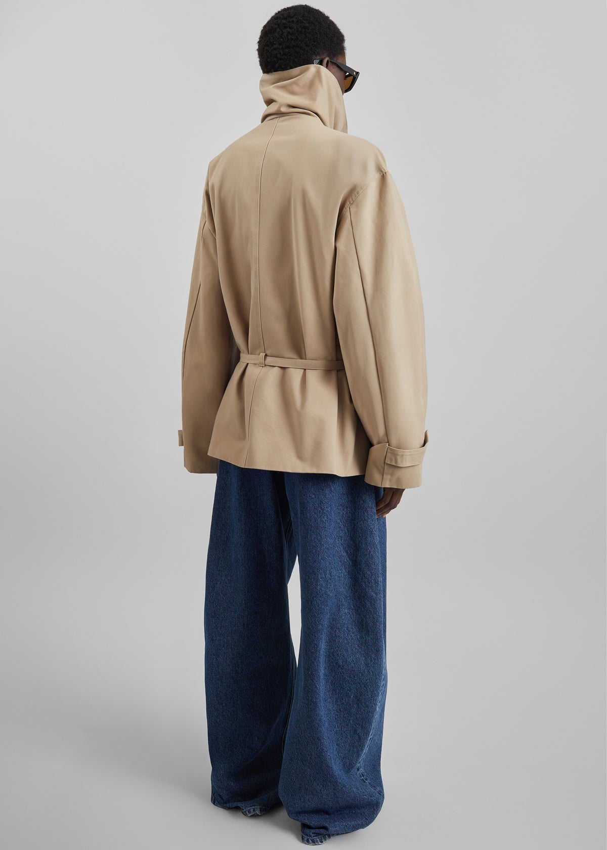 Lahti Belted Short Coat - Beige - 8